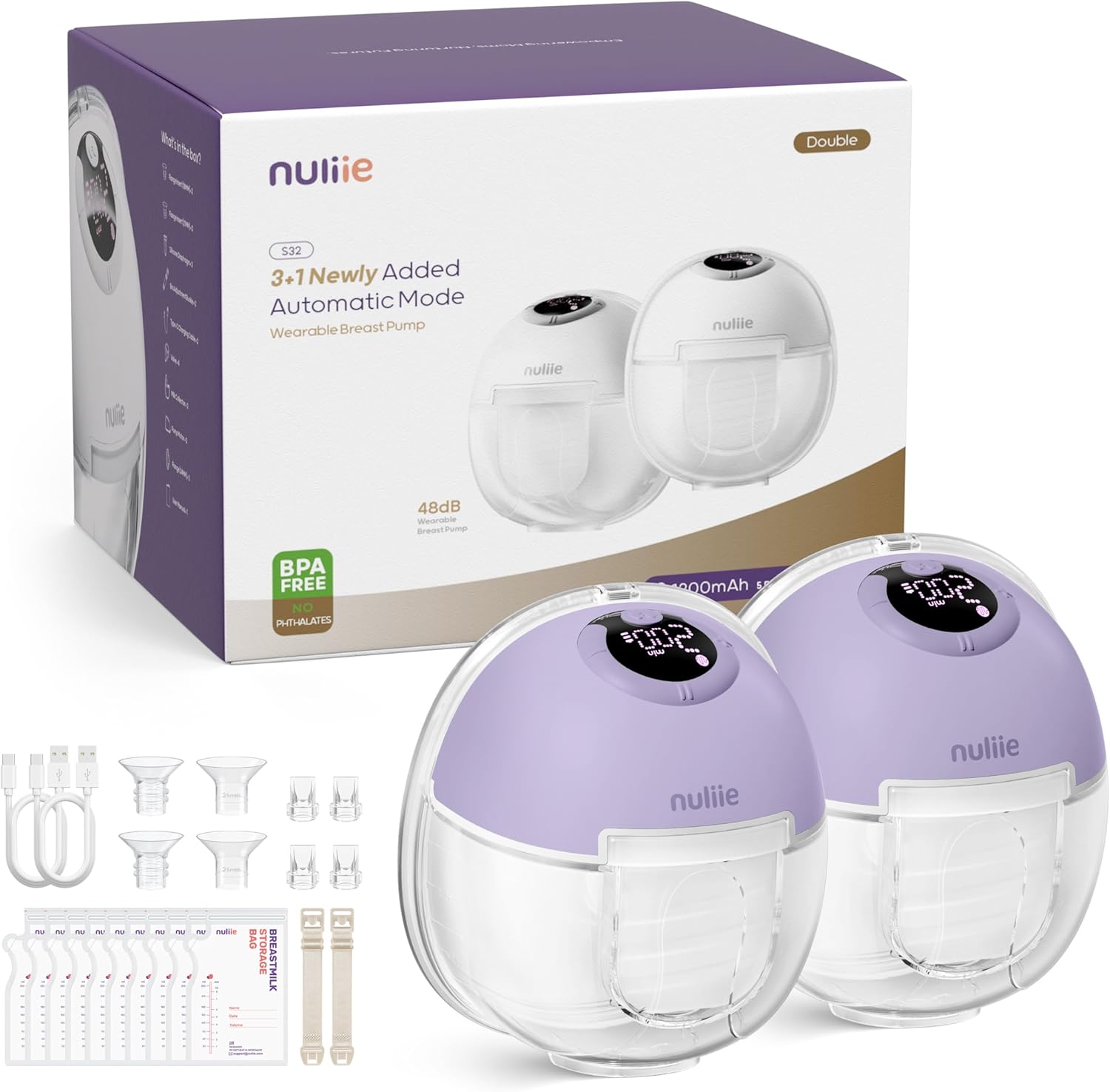 Nuliie Hands-Free Breast Pump S32