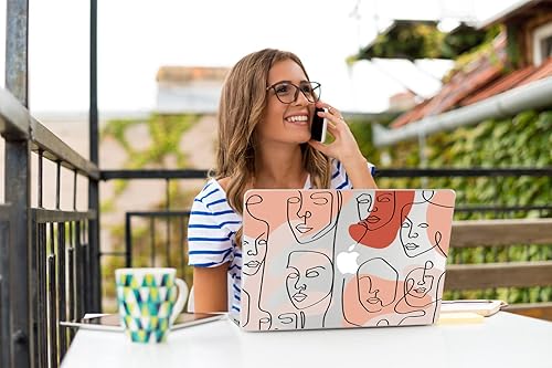 Miniatura 3 de Teryeefi Compatible con MacBook Air versión antigua de 13 pulgadas modelo A1466A1369 carcasa rígida de plástico con cubierta de teclado y protector