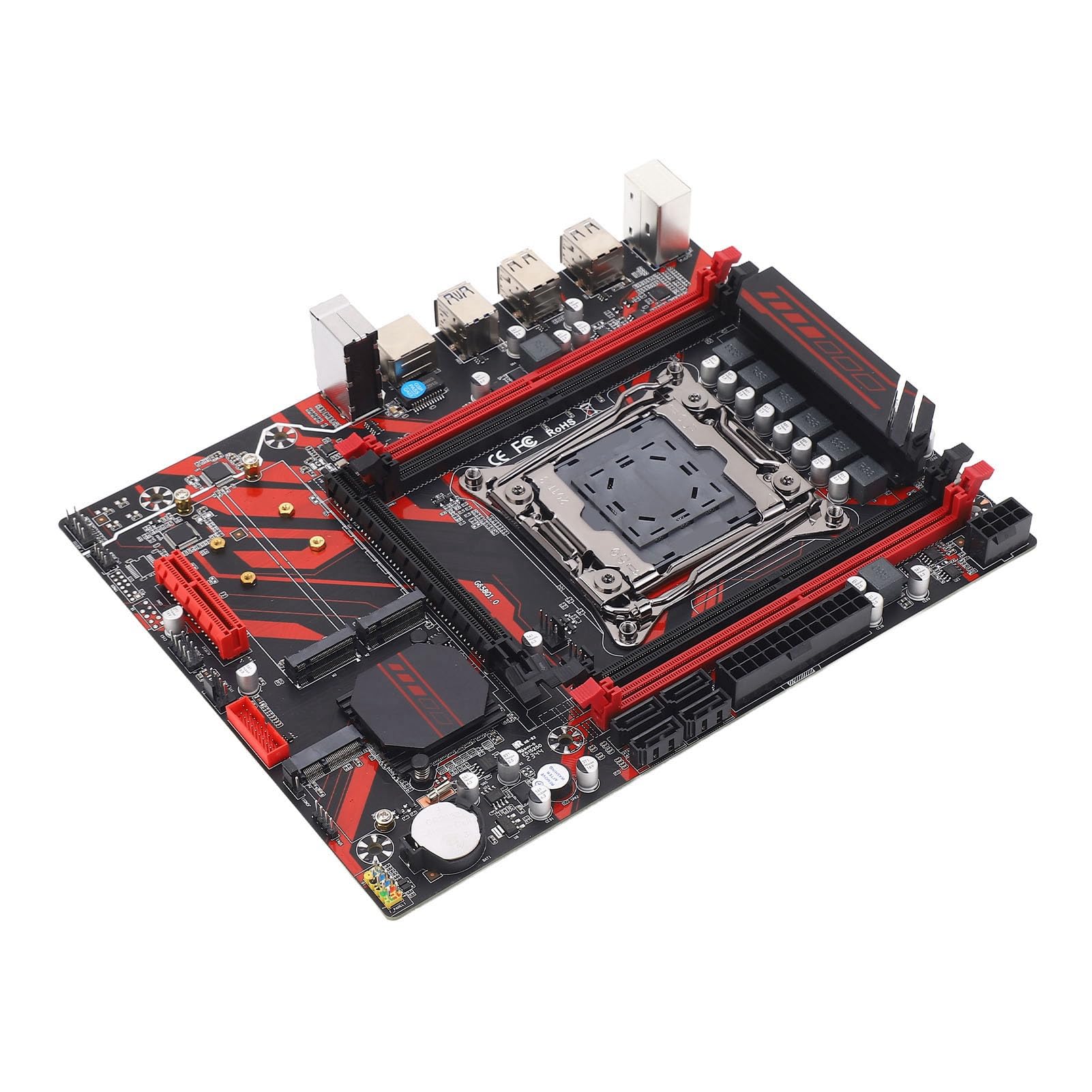Gaming Motherboard, X99 LGA 2011 V3, RTL8111G Gigabit LAN, 4-Channel DDR4, Dual M.2 Slots, Micro ATX Motherboard for Gaming