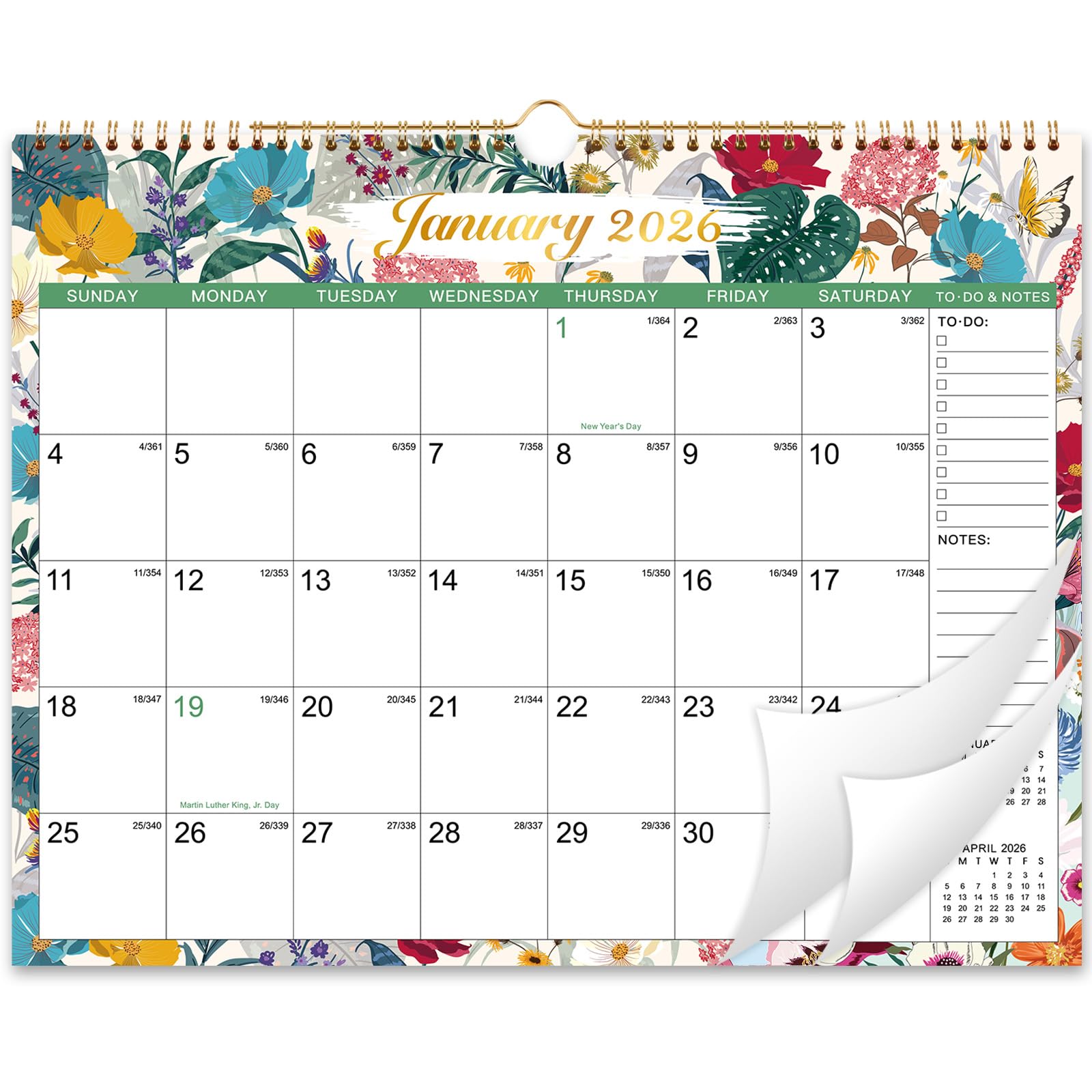 2026 Wall Calendar - 12 Months Hanging Calendar from Jan. 2026 - Dec. 2026, 14.8" x 11.6", Premium Thick Paper, Stylish Monthly Wall Calendar 2026 for