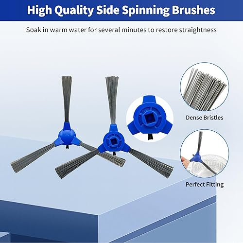 Miniatura 5 de Paquete de 17 piezas de repuesto compatibles con Eufy RoboVac G10 Hybrid G30 Hybrid, accesorios robóticos para aspirar, filtros limpiadores,