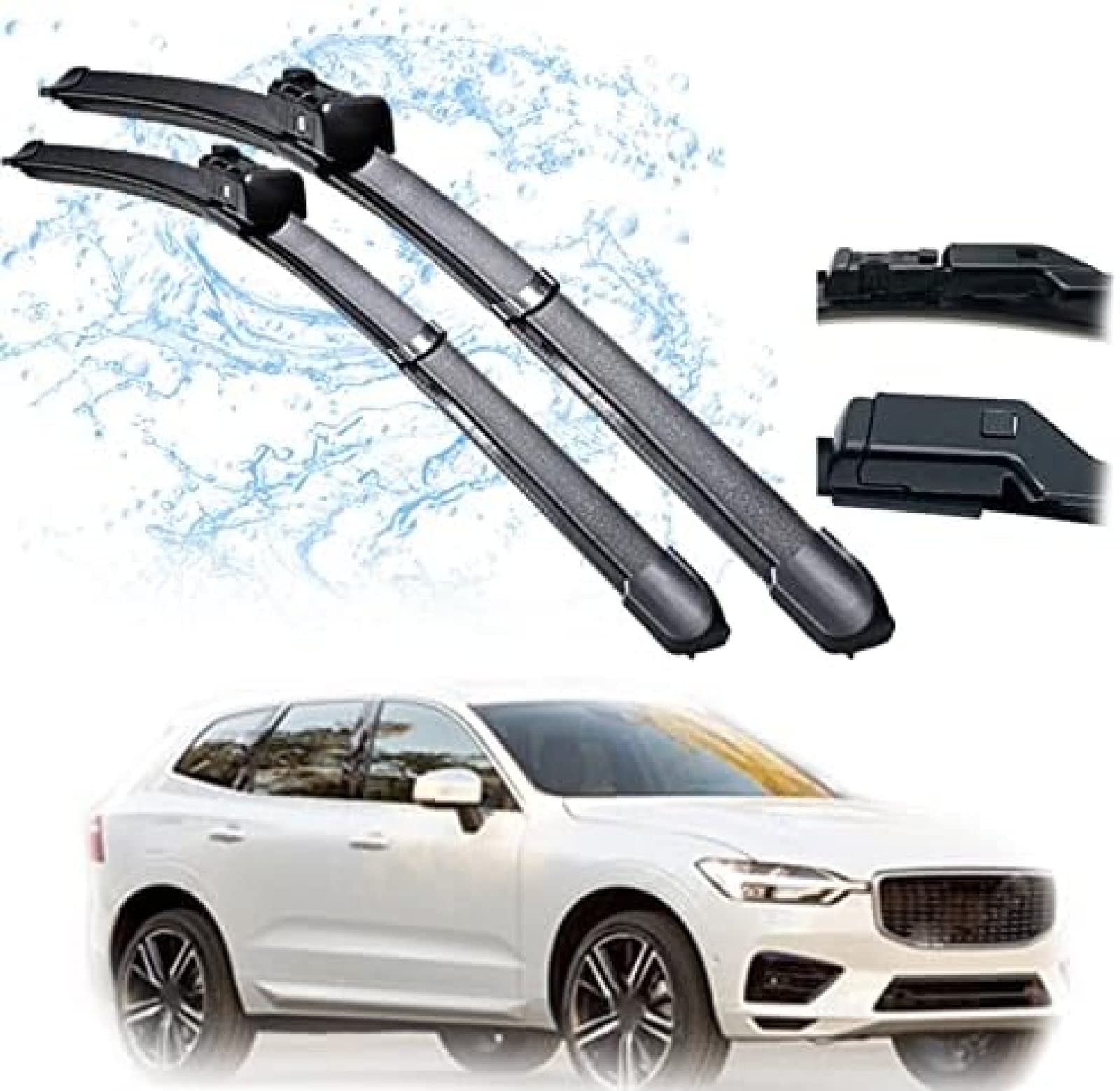 Premium OEM Front Wiper Blades For Volvo XC60 MK2 (2018-2024) – Heated Washer Jets Built-In, 26" & 19", Easy Install-1233025