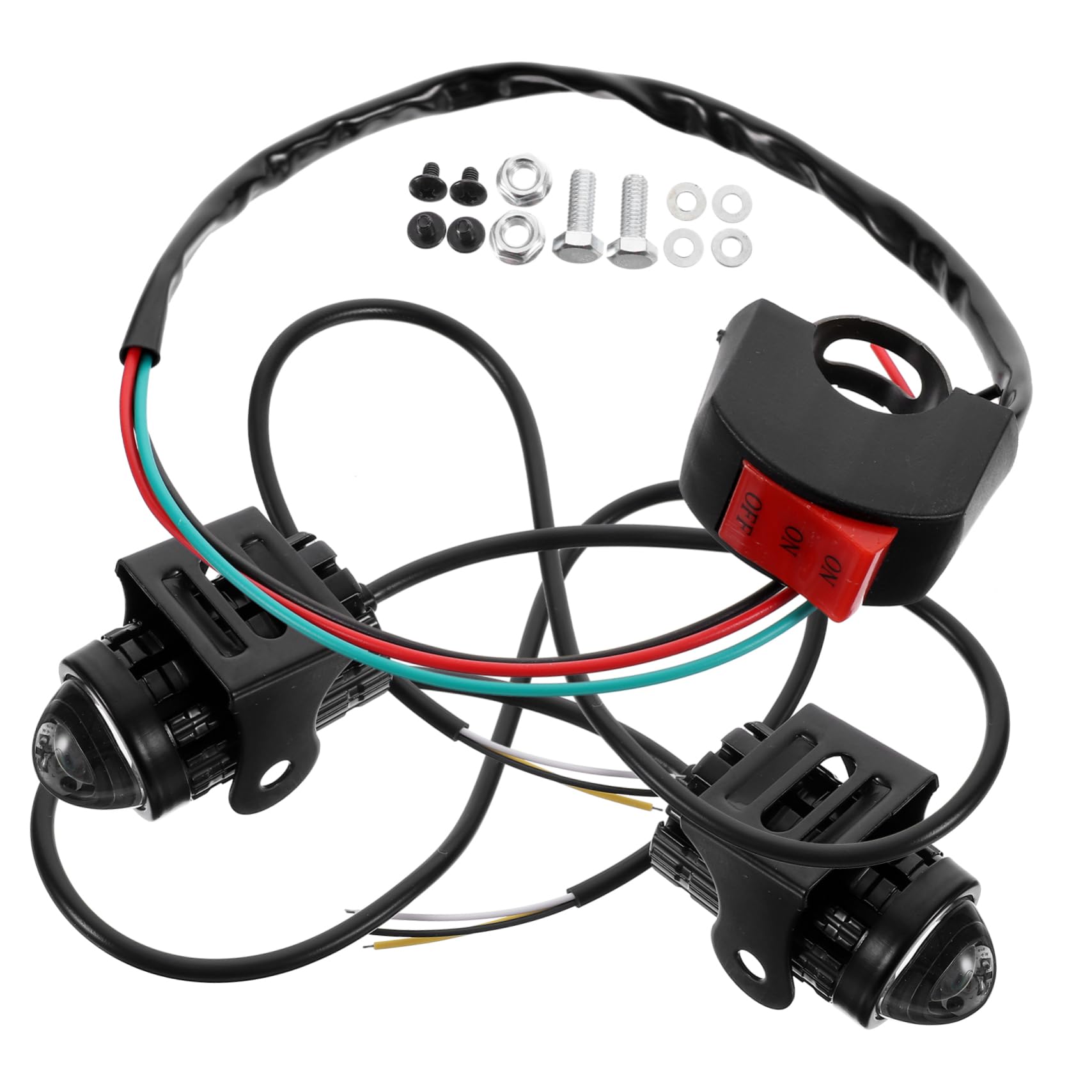 5ensembles Phare LED Étanche pour Feu avec Double Couleur pour Conduite De Nuit Kit Complet avec Et Design