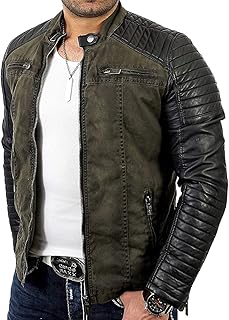 Redbridge Red Bridge Herren Biker Kunstleder Jacke mit gesteppten Bereichen XS-5XL R-41451W