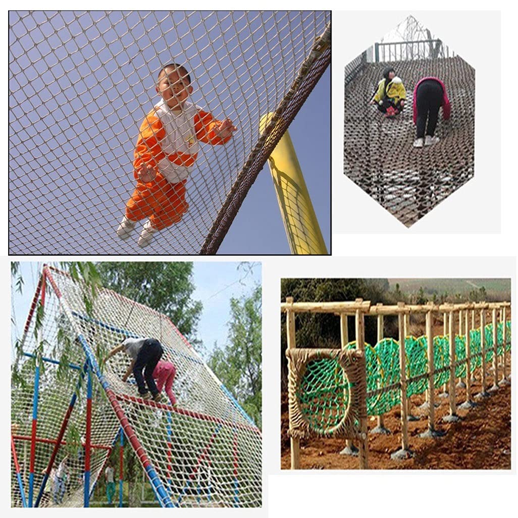 Linka wspinaczkowa z siatką zabezpieczającą – nylonowa siatka ładunkowa i plac zabaw dla dzieci, ciężarówek i przyczep, trwała, 1 x 9 m, wspinaczka skałkowa i siatka ogrodowa