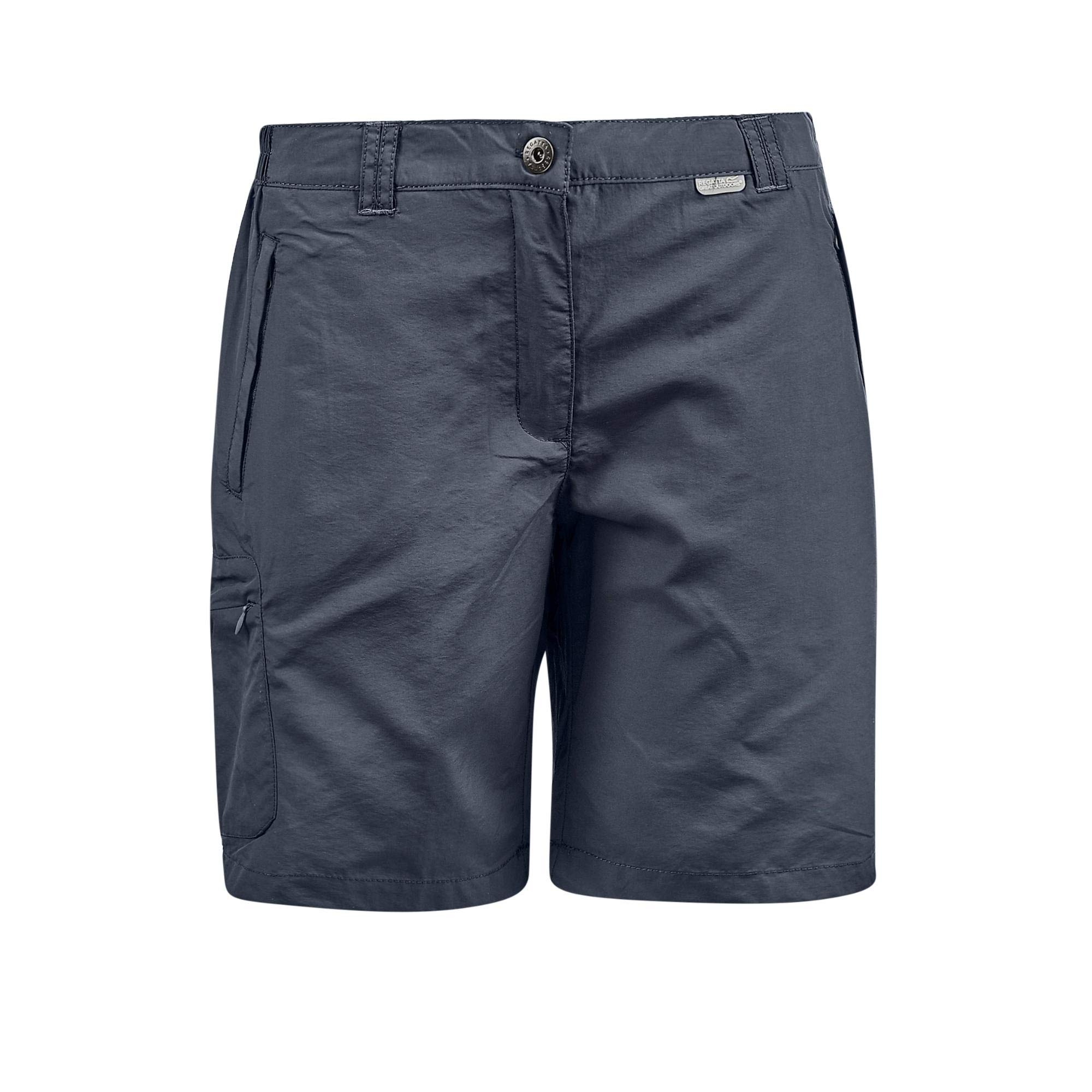 Regatta Women Chaska II' Quick Drying Active Lightweight Walking Shorts - Seal Grey, Size 20