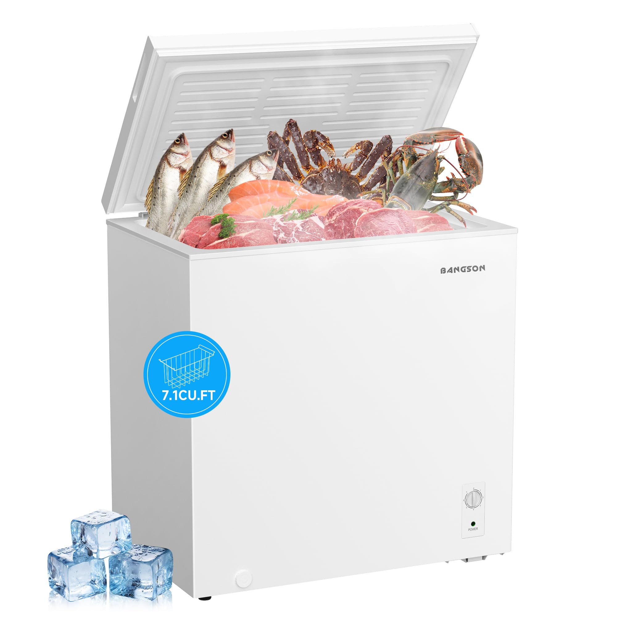 BANGSON 7.1 Cu Ft Chest Freezer