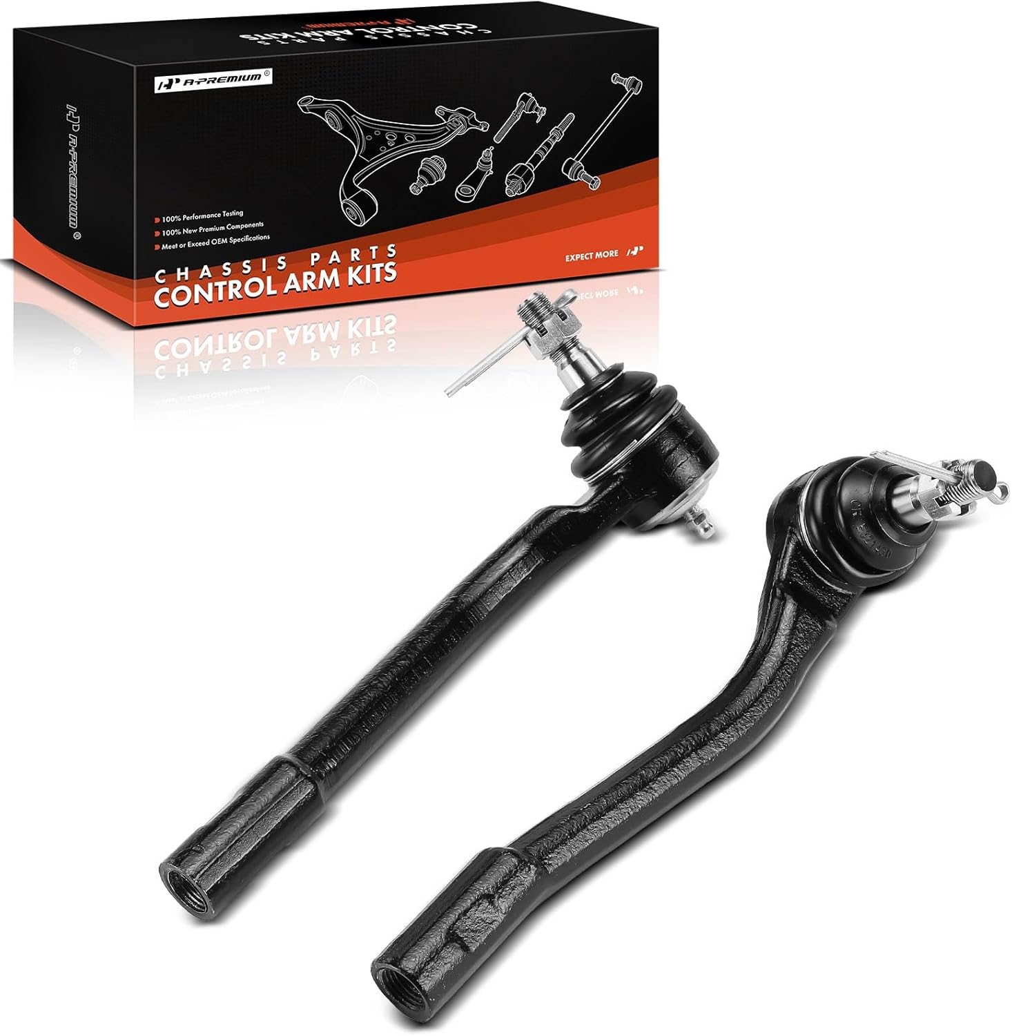 A-Premium 2 x Front Outer Tie Rod Ends, Compatible with Kia Sedona 2006-2012 2014 & Hyundai Entourage 2007-2009
