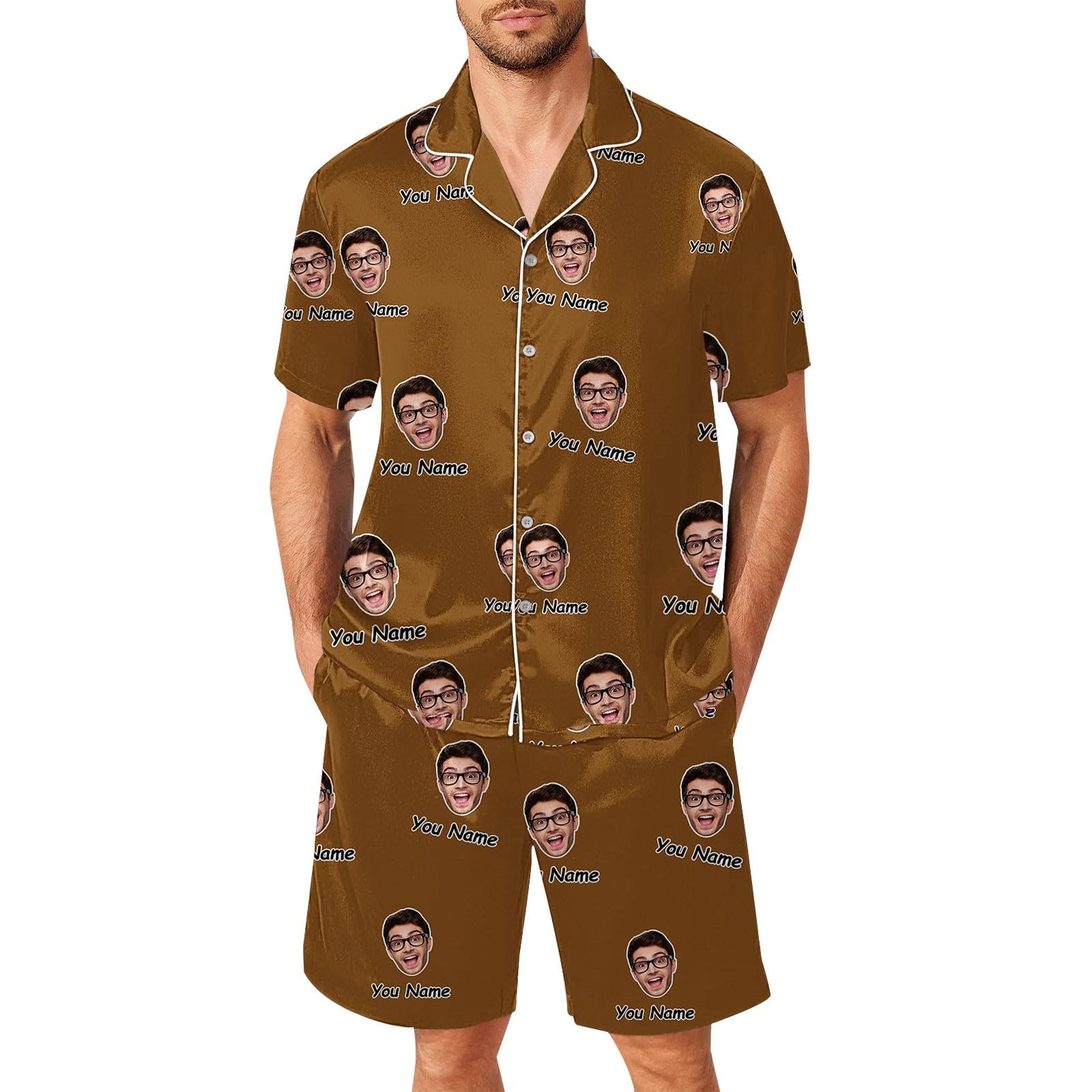 Conjunto de pijamas camisón pantalones divertidos para hombres mujeres parejas a juego unisex nombres personalizados hombre pijama artículo para fans