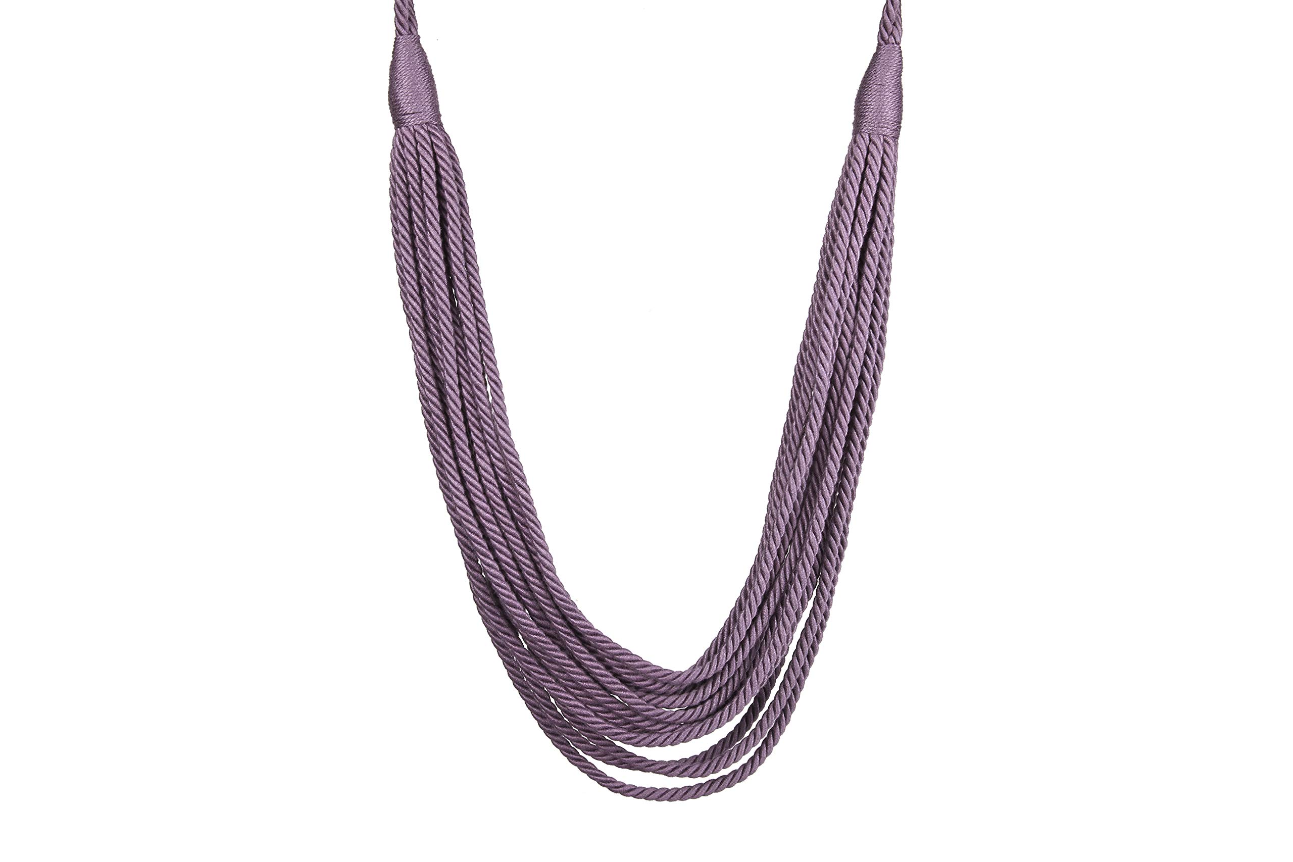 Tie Backs Curtain - Delphina, Curtain Rope Tieback Single Hold Backs (Grape)