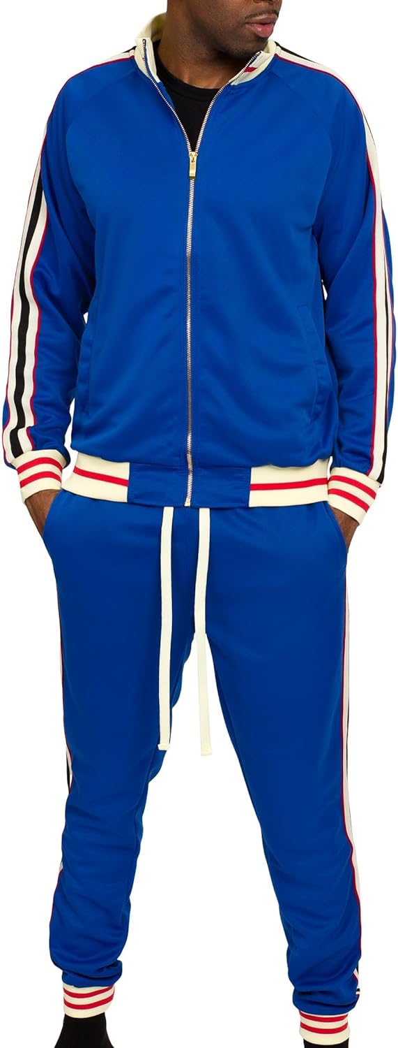 G-Style USA Men's G Track Suit Set ST575 - Royal Blue - 3X-Large
