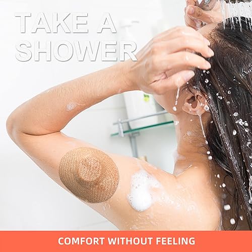 Miniatura 6 de Carbou Parches adhesivos Freestyle, 25 parches transpirables impermeables para sensor CMG para Libre, Enlite, Guardian, cubiertas de sensor