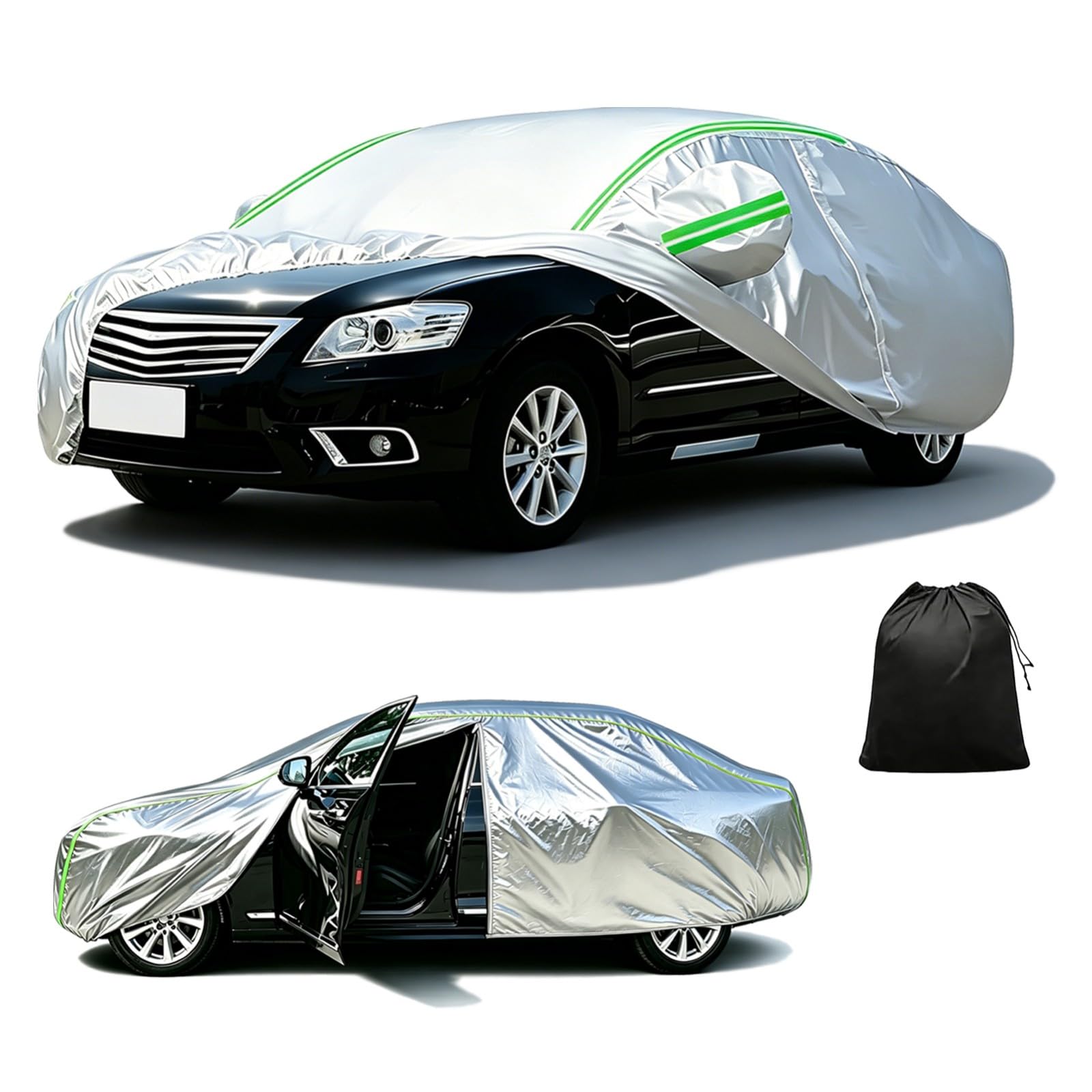Telo Copriauto per F-150 SuperCrew Standard Bed (2009-2014) | Copriauto leggero su misura, Protezione UV & resistente all'acqua, Antivento & antifurto, Adattamento elastico aderente
