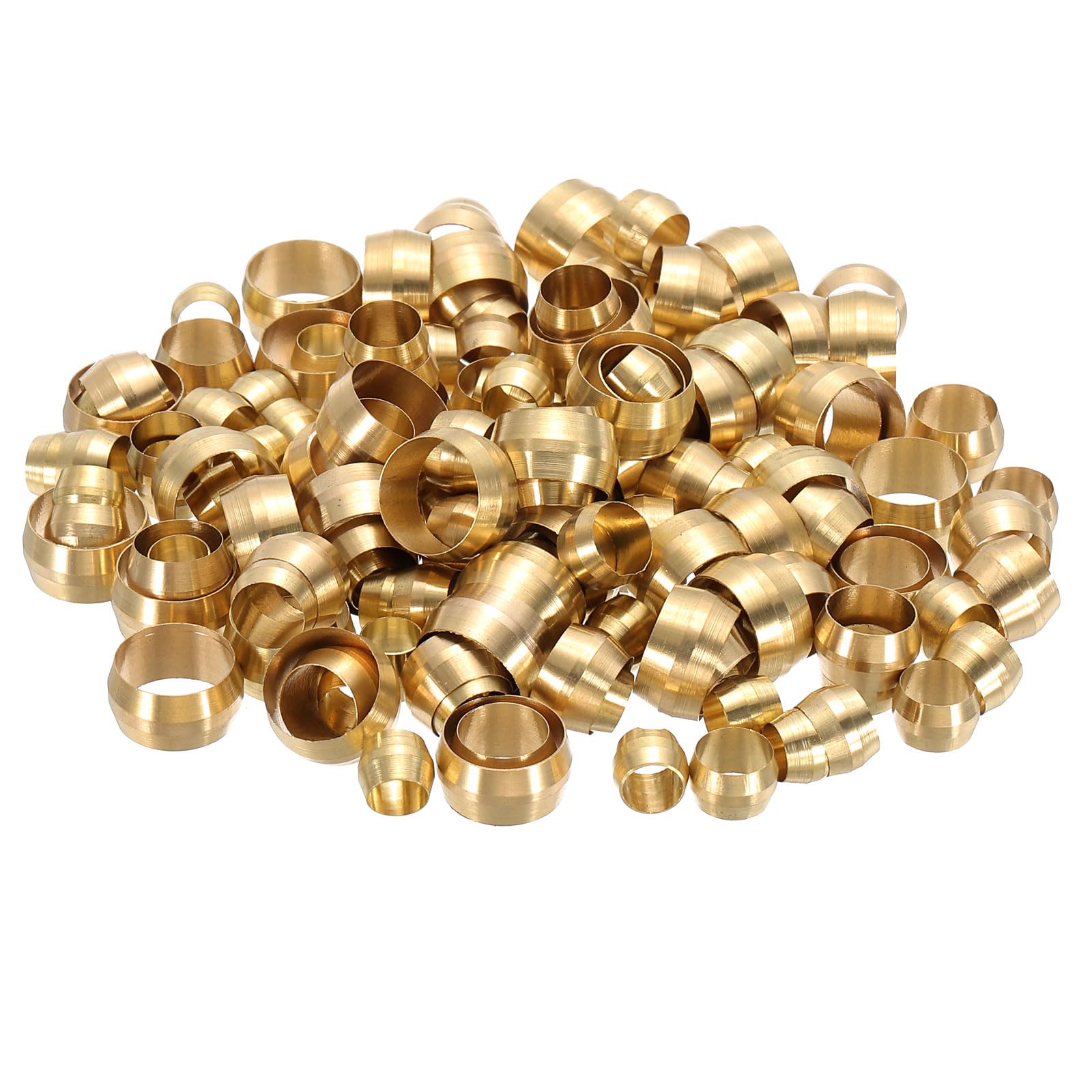 PATIKIL 80Pcs Brass Compression Sleeves Ferrules - Image 3
