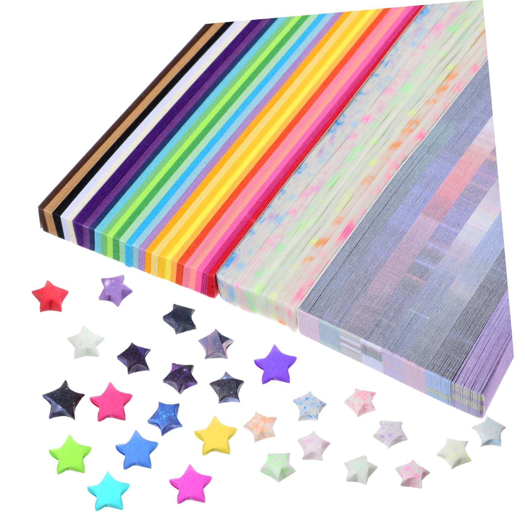 Operitacx 5160stücke Origami Papierstreifen Für Sterne Leuchtende Sternenpapier Bastelsets Mit Farben Für Kreative Dekorationen Und Partys