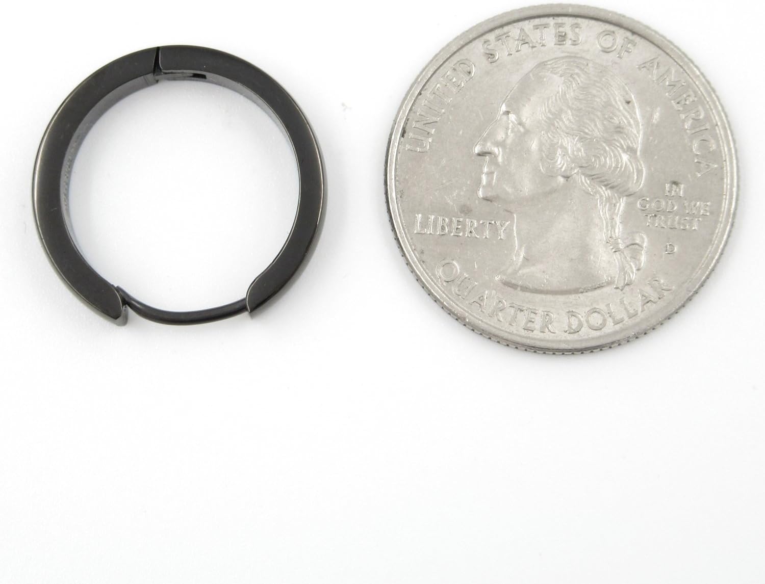 Stainless Steel Curved Face Round Hoop Men Earrings Silver-tone Blue Rose Gold-tone Black 20mm - Image 4