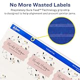 Avery Printable Blank Scallop Round Gift Tags with Sure Feed, 2.5" Diameter, Textured White, 90 Customizable Tags (80511) – view 3