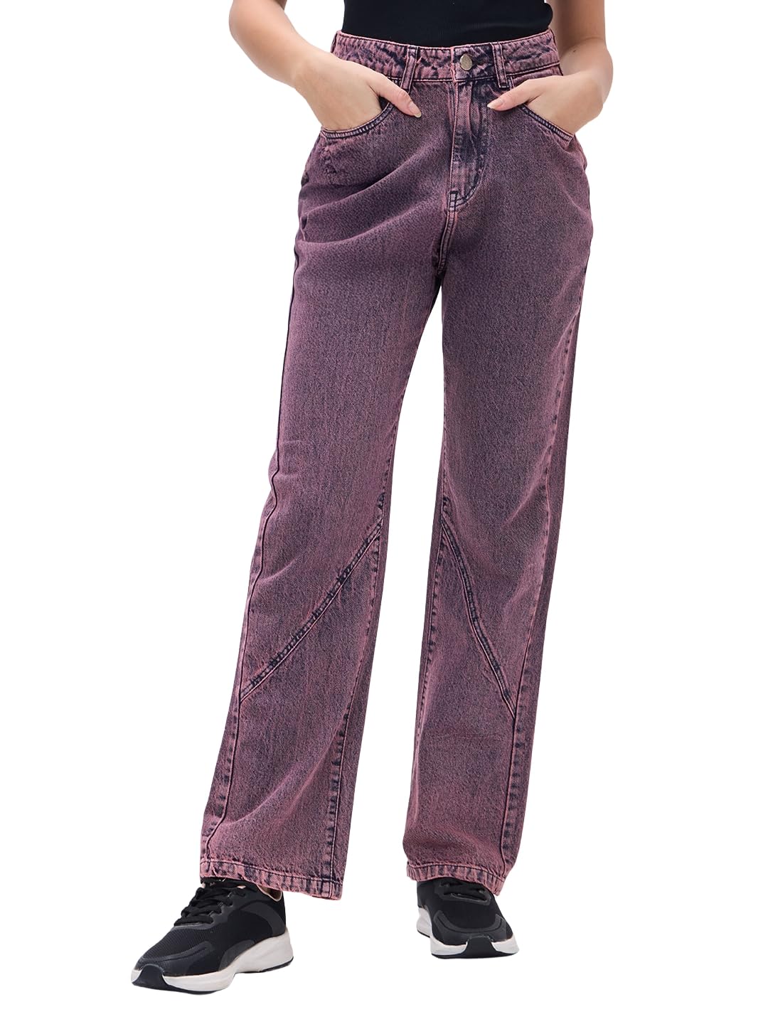 puella Straight Fit Women Purple Jeans-picture-45