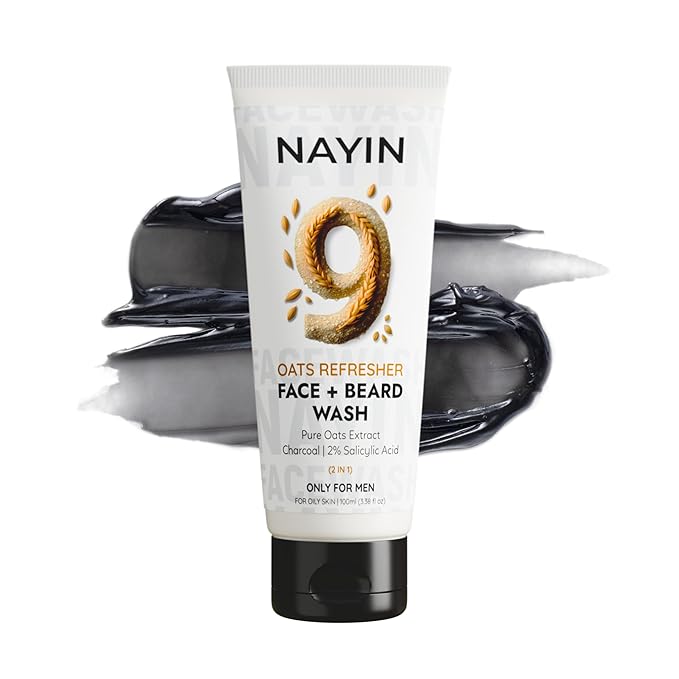 Oats Refresher Face Wash Man with 2% Salicylic & Hyaluronic Acid - 2 in 1 Face + Beard Wash for Oily Skin, Charcoal & 9 Hero Ingredients - 100ml, Gym Essential for Fresh, Clear Skin - Expert Choice Deal with 87% Discount on Amazon | Valzo