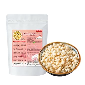 Dried Apple 250g Apple Diced Apple Granules no Sugar Added Sweet and Sour Taste, Fruit Tea Baking Decoration Materials