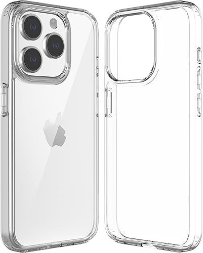 Funda transparente a prueba de golpes para iPhone 15 Pro, protección inastillable de vidrio y protección de lente de cámara, regalo (para iPhone 15
