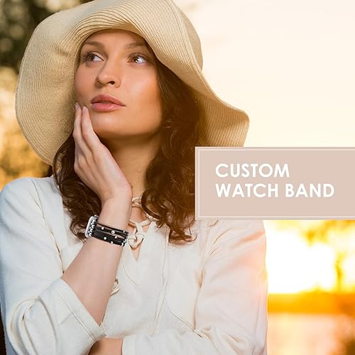 Miniatura 7 de VISOOM Pulsera bohemia con cuentas compatible con Apple Watch de 3840411.654 in para mujer, correa elástica para iWatch para mujer para Apple Watch