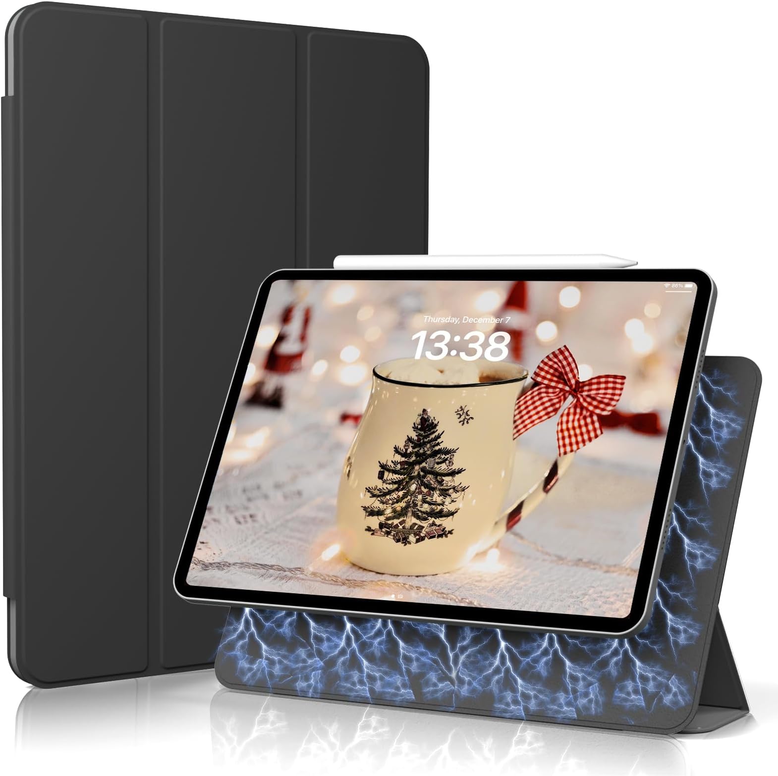 Case for iPad Pro 11 Inch 4th/3rd/2nd/1st Generation (2022/2021/2020/2018 Model), Rebound Magnetic Slim Trifold Stand Smart Cover, Support 2nd Gen Pencil Charging, Auto Sleep/Wake, Black
