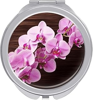 Orchid Flower Travel Makeup Mirror Portable C...