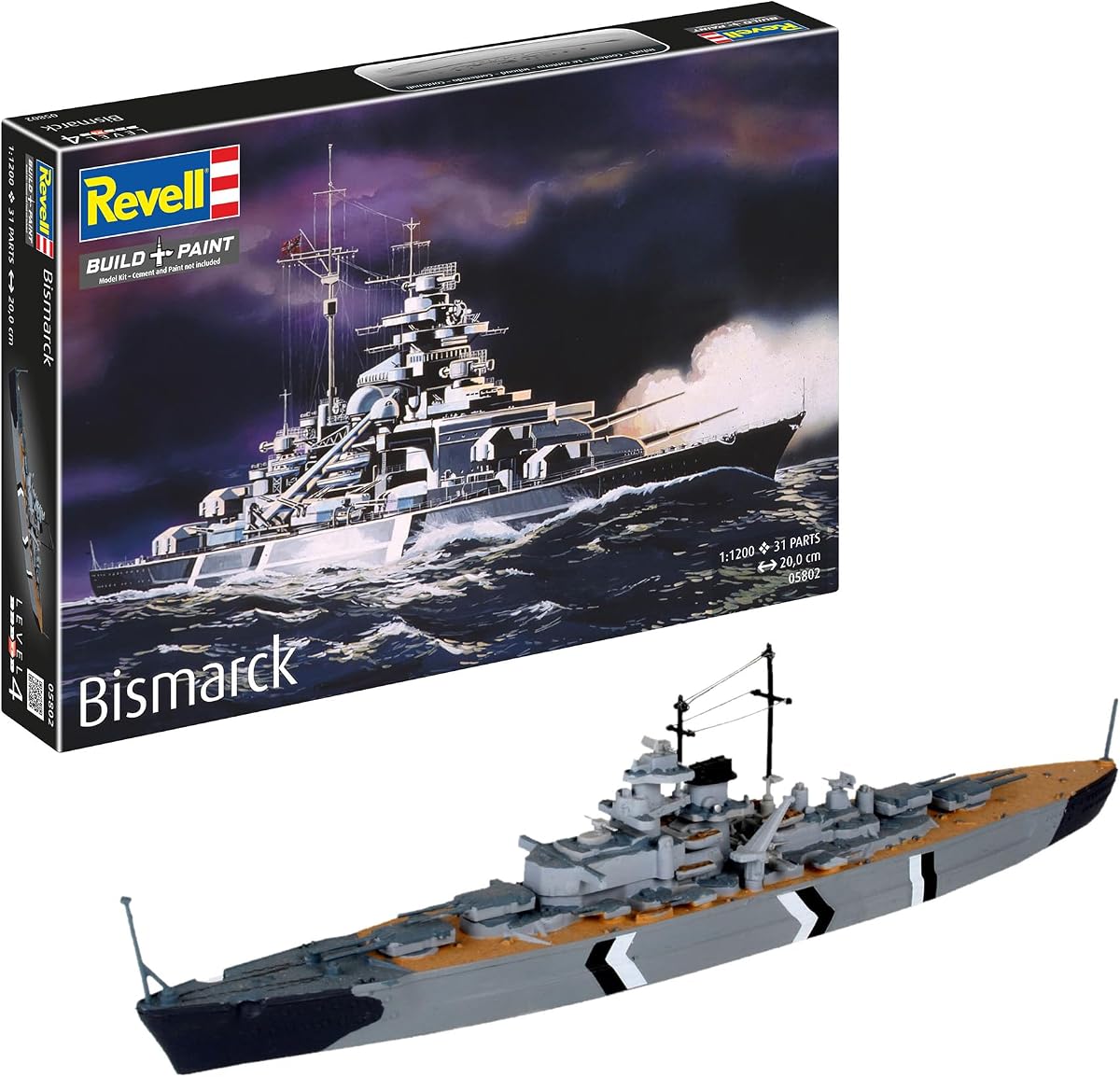 Kit de modelo de plástico Revell de Alemania BISMARCK