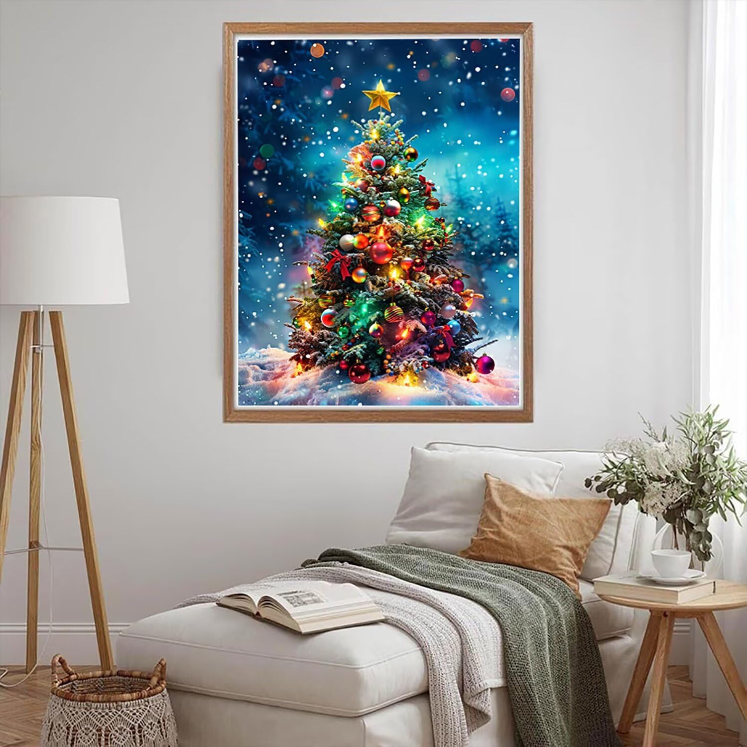 Diamentowe malowanie Choinka Haft Diament Pełny zestaw, 5D DIY Diamentowe Malarstwo Dorośli Gwiaździste niebo 60x80cm Cyrkonie Ścieg krzyżykowy Płótno Malarstwo dla początkujących Łatwe do wykonania