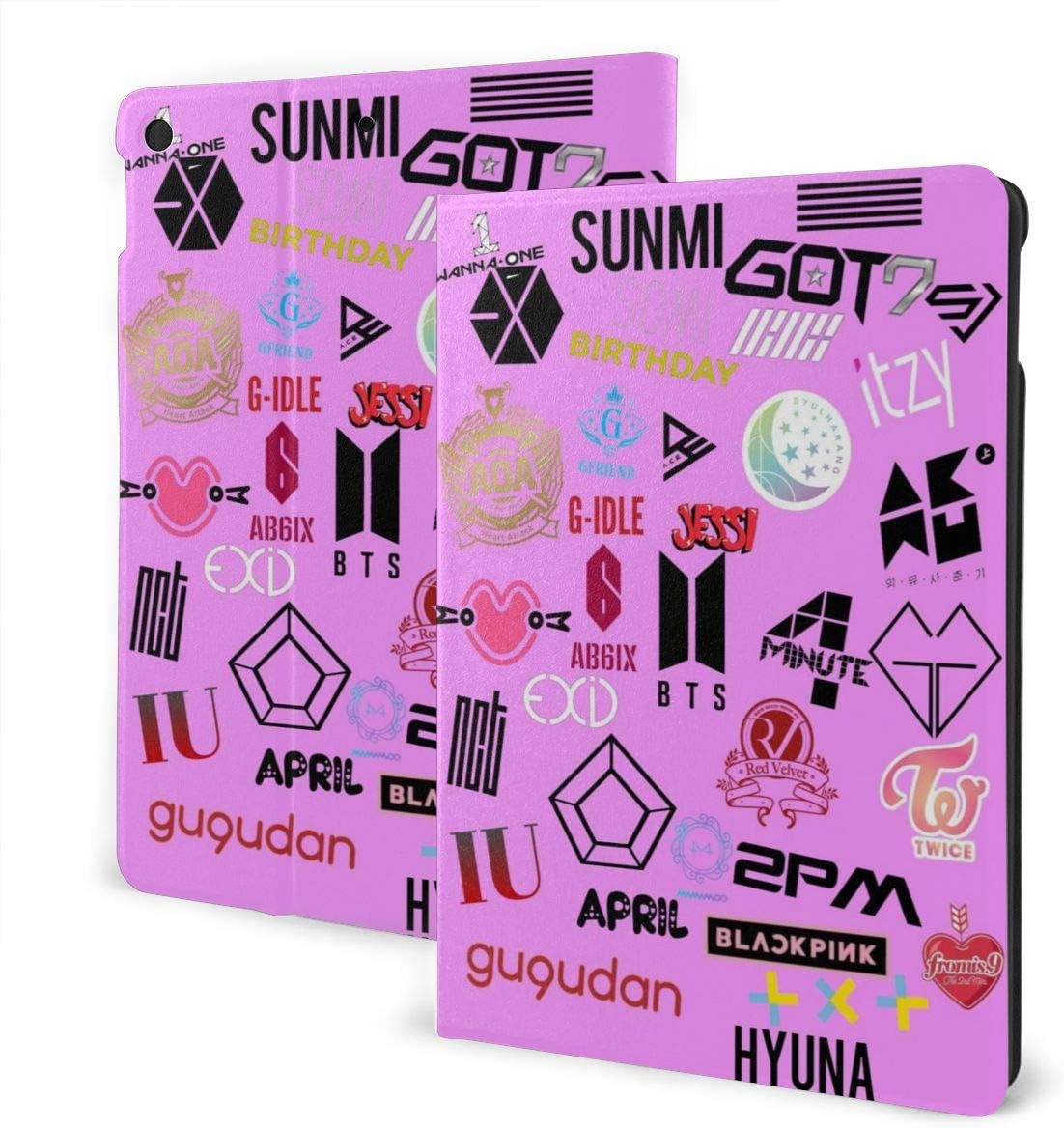 Fashion Design Leather IPad Case,Kpop Multifandom Logo 2 for IPad 7th 10.2 Inch