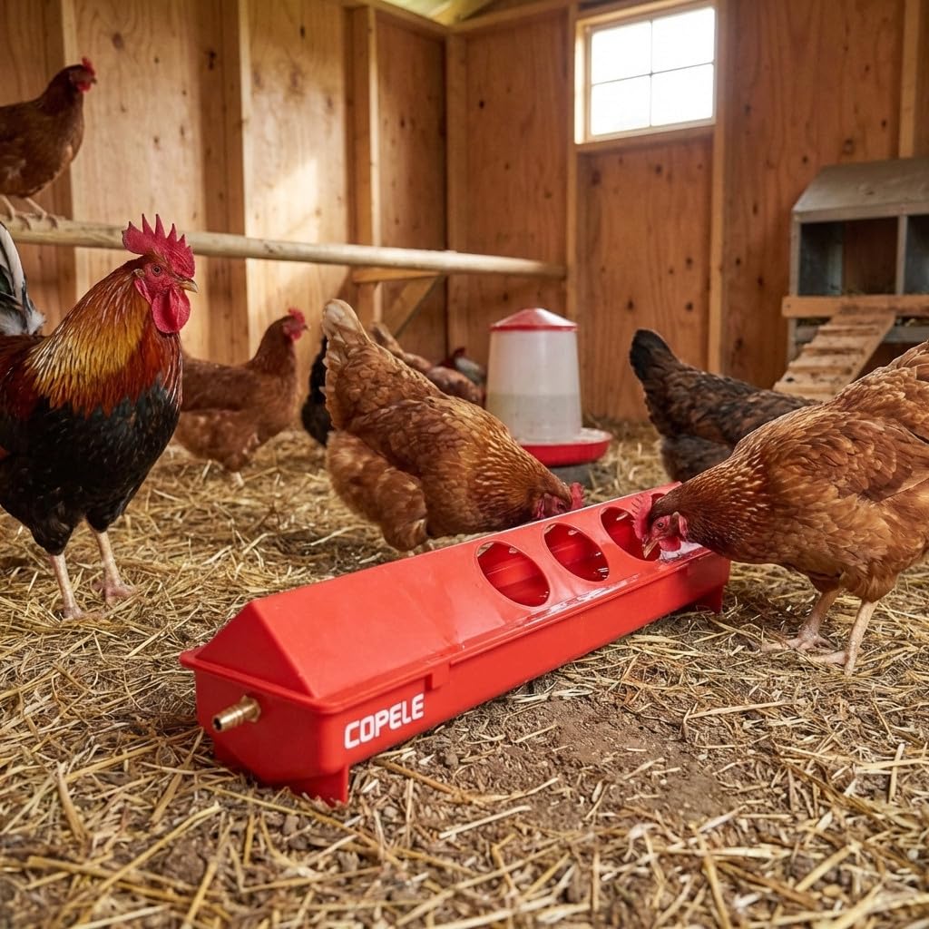 Abbeveratoio automatico galline 50 cm, misure 51x12x12 cm