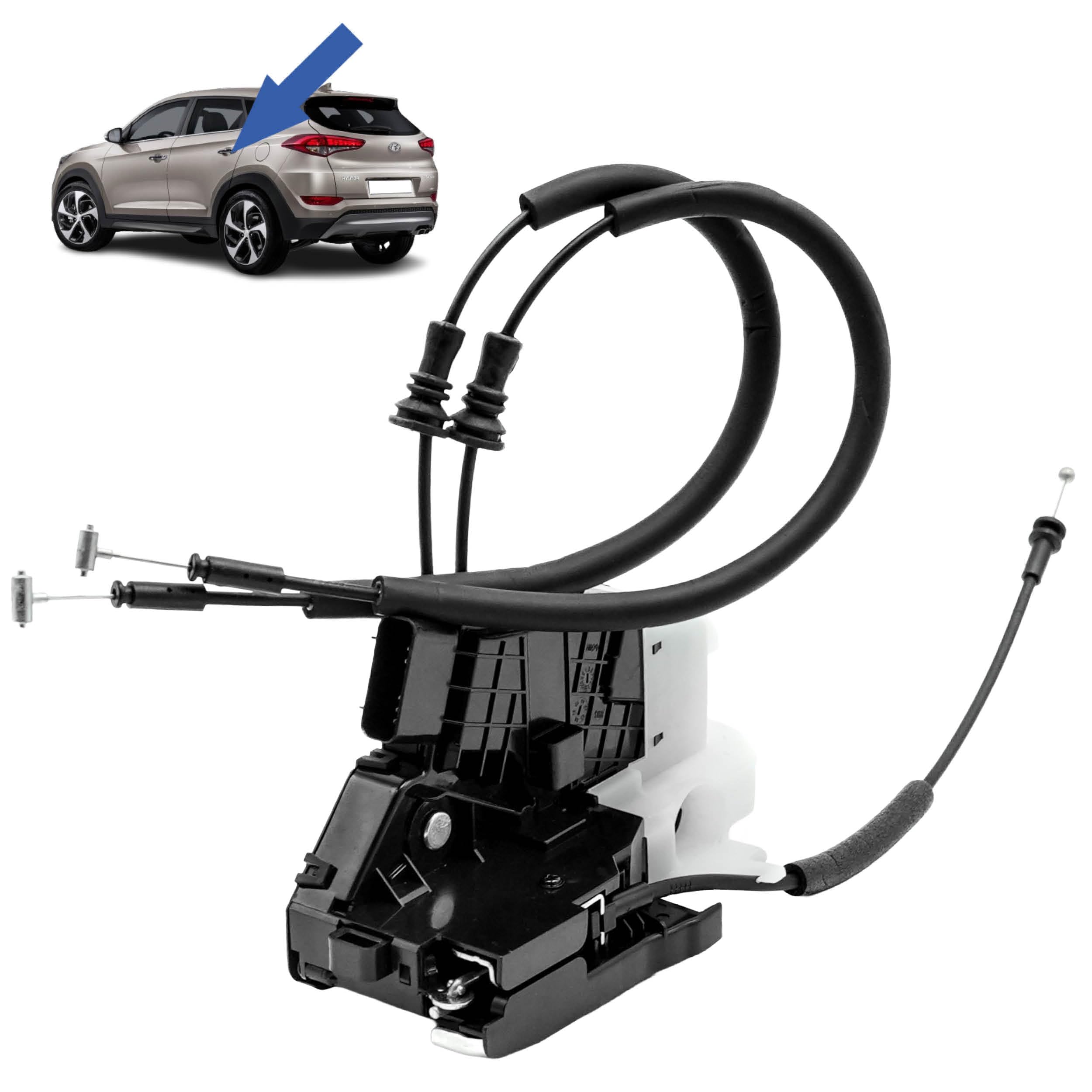 Cerradura Compatible para Tucson (2015-2020) Cierre centralizado | Trasero Izquierdo (Trasero Conductor). 81410D3000, 81410D7510