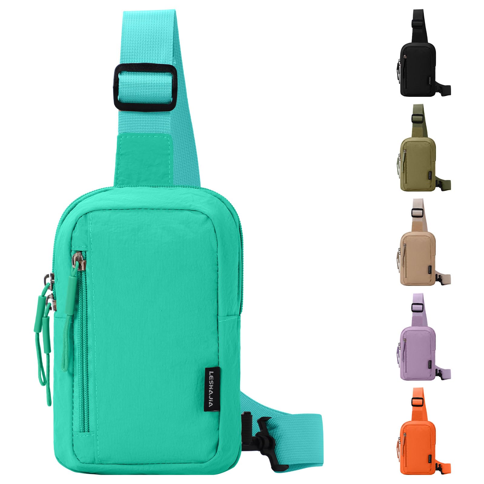 Mayoii Small Crossbody Bag for Women & Men– Lightweight Hiking Sling Bag, Ideal for Travel, Outdoor, Sports, Walking (Turquoise)