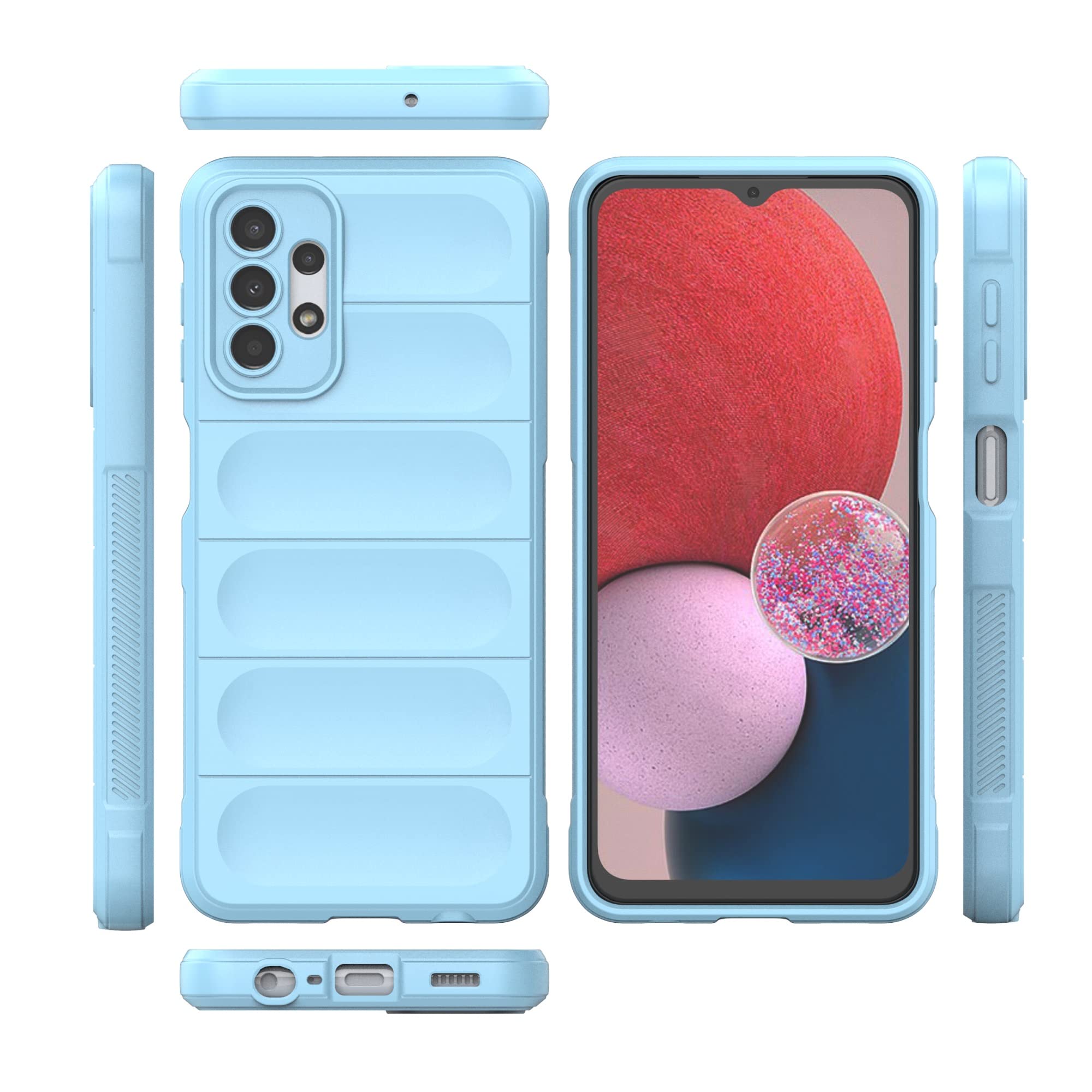 Phone Shell متوافق مع Samsung Galaxy A13 4G Case Case Case Case Slim Case Full Budge Progres Strack Resistant Scratch Innovan (Color : Blue)