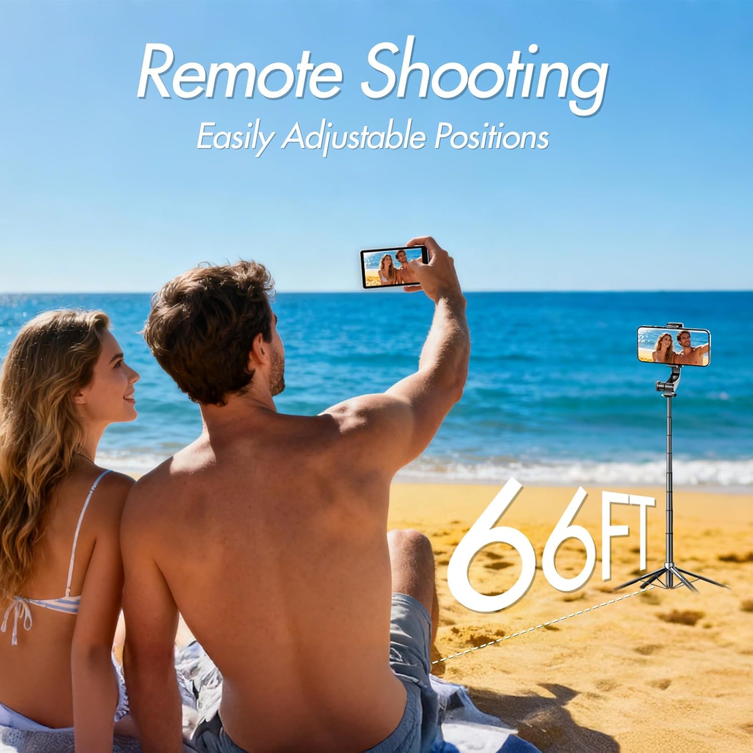 Phone Vlog Selfie Monitor Screen for iPhone 16/17,Back Camera Monitor Screen with Remote Control,2500mAh Battery,Strong Magnetic Vlog Camera 4K for YouTube,Live Stream,TikTok-No Delay