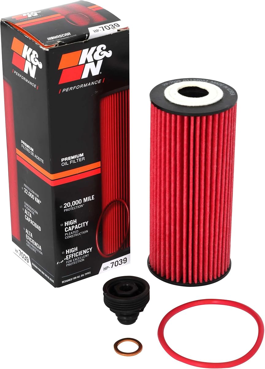 K&N Oil Filter: 20,000 Mile Engine Protection, High Efficiency, HP-7039 | Compatible with 2014-2025 BMW/MINI: (See Product Description for Select Models)