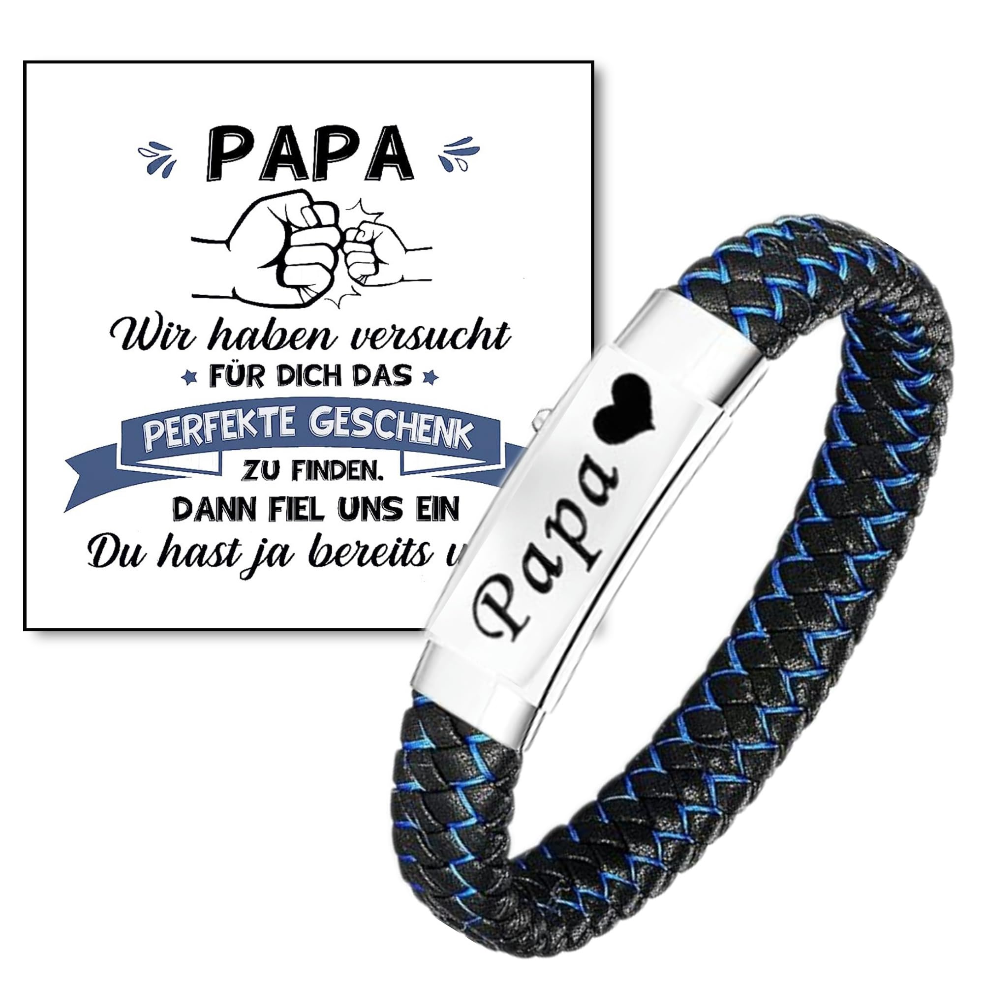 Bracciale Uomo In Acciaio Inossidabile VNOX Con Incisione Personalizzata, Gioiello Per Papà, Marito, Nonno, Regalo Per La Festa Del Papà O Compleanno - 2