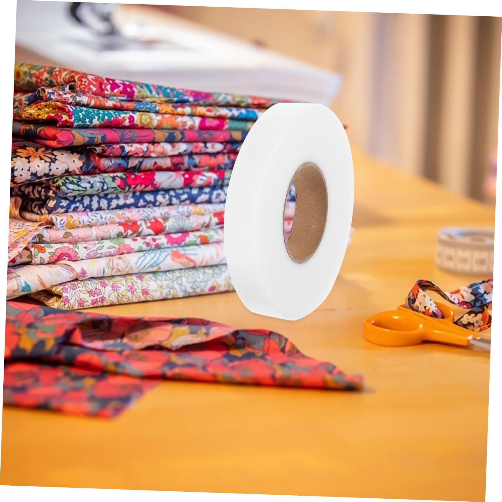SHINEOFI 8rouleaux Rubans De Couture Adhésifs Double-face Pour Ourlets Blancs Rubans Thermocollants Pour Tissus Accessoires De Décoration Et Couture Diy