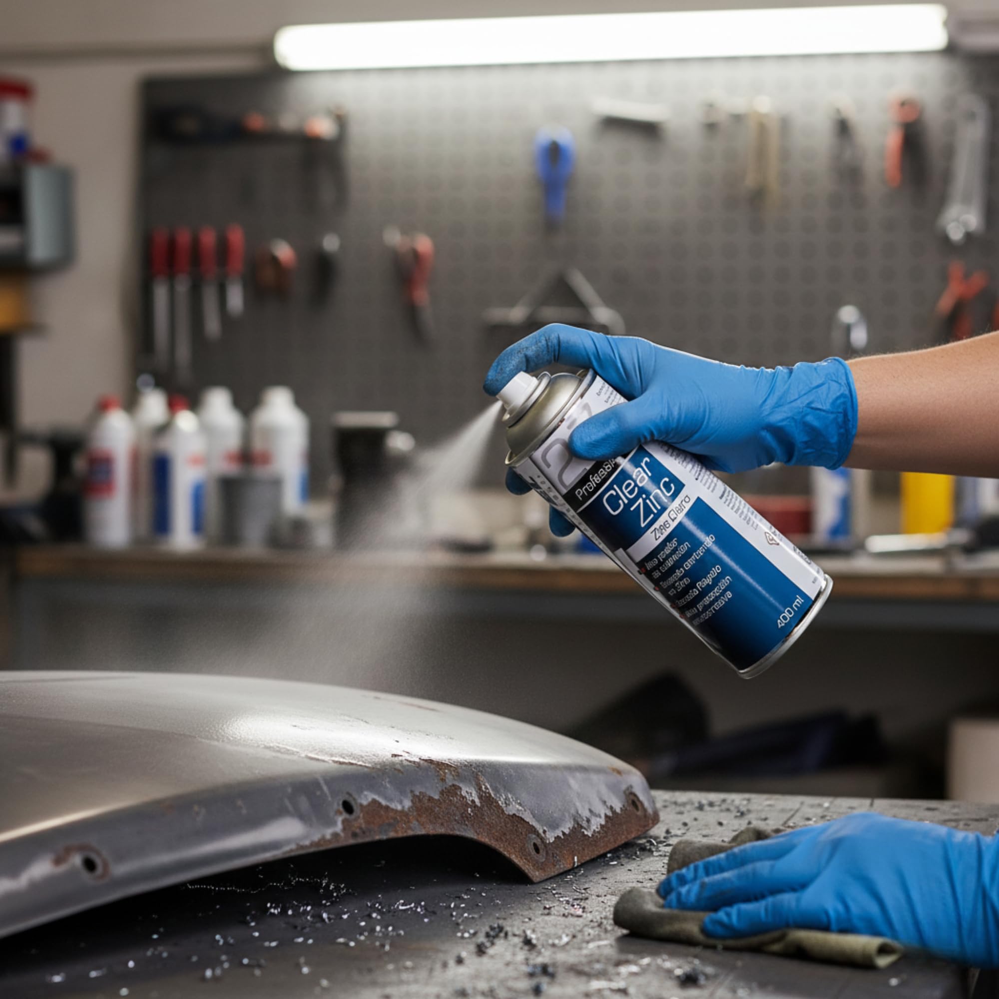 Spray Zinc Anticorrosivo 400ml – Galvanizado en Frío con 98-99% Zinc – Protección Catódica para Soldaduras, Estructuras y Metales – Acabado Zinc Claro Brillante