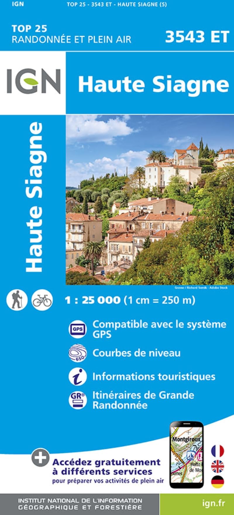 Haute Siagne (3543ET): 1:25000 (TOP 25)