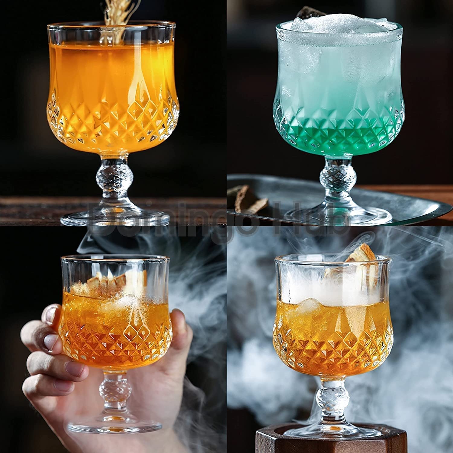 Italian Crystal Brandy Glasses - Set of 6 -2