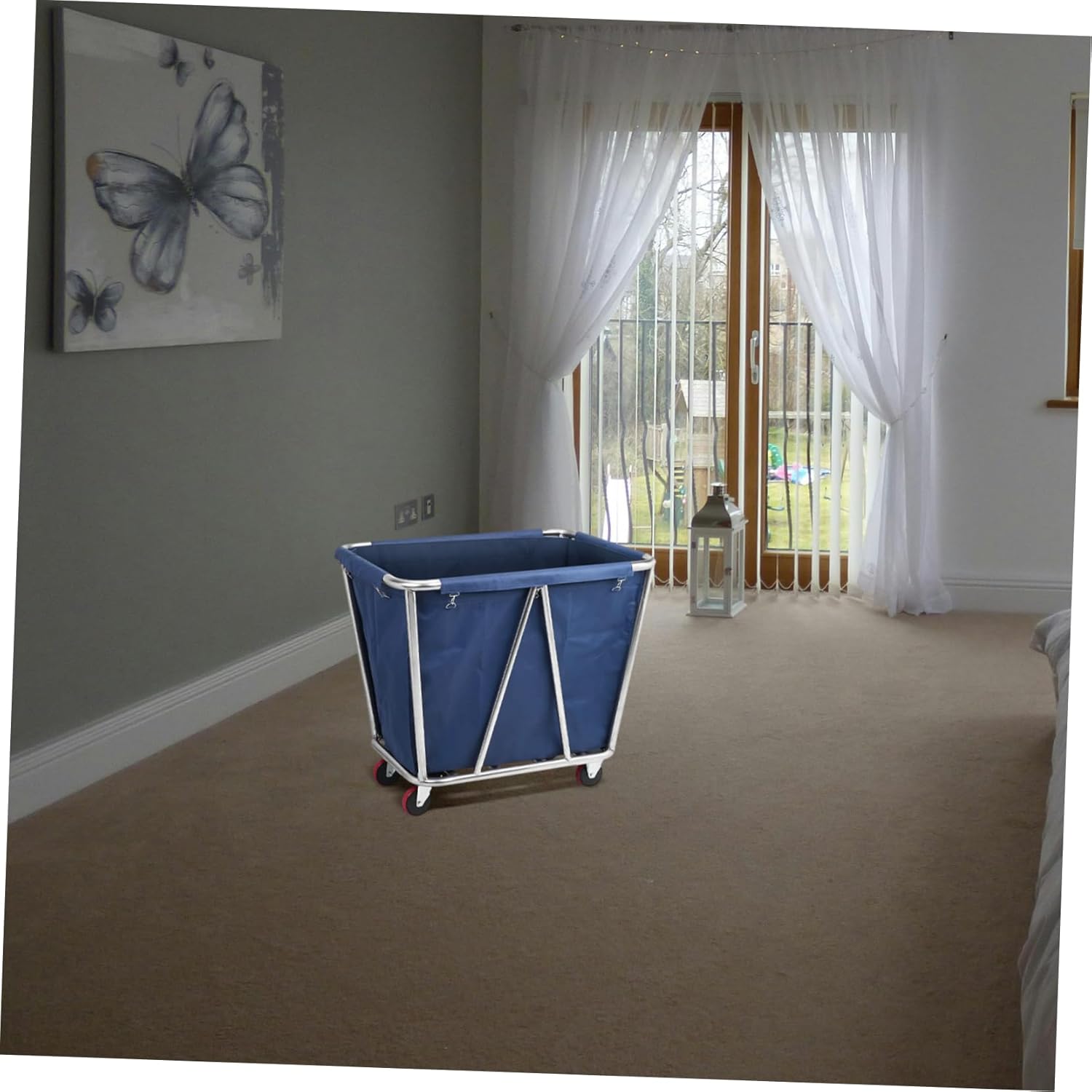 Oxford Cloth Linen Storage Bag Capacity Washable Laundry Bag for Carts Handles