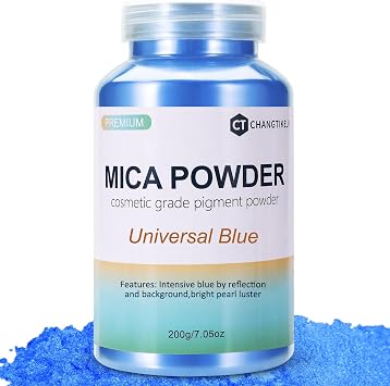 Mica Powder,7.05OZ200g,Universal Blue Mica Powder Pigment for Epoxy Resin,Lip Gloss,Car Paint,Dye,Soap Making,Nail Polish,Epoxy Resin,Candle Making,Bath Bombs