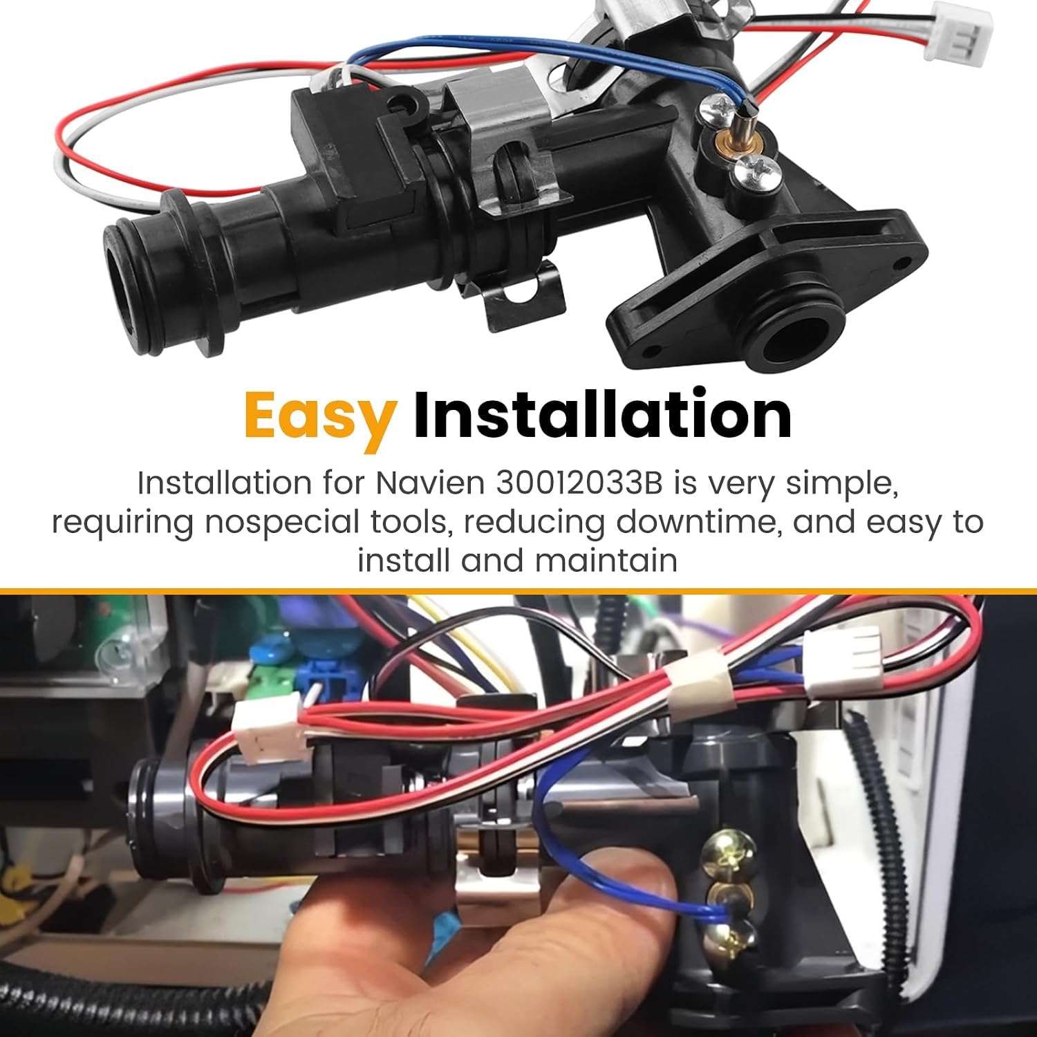 for Navien 30012033B Dhw Flow Sensor, Compatible with Navien Tankless Water Heater Parts