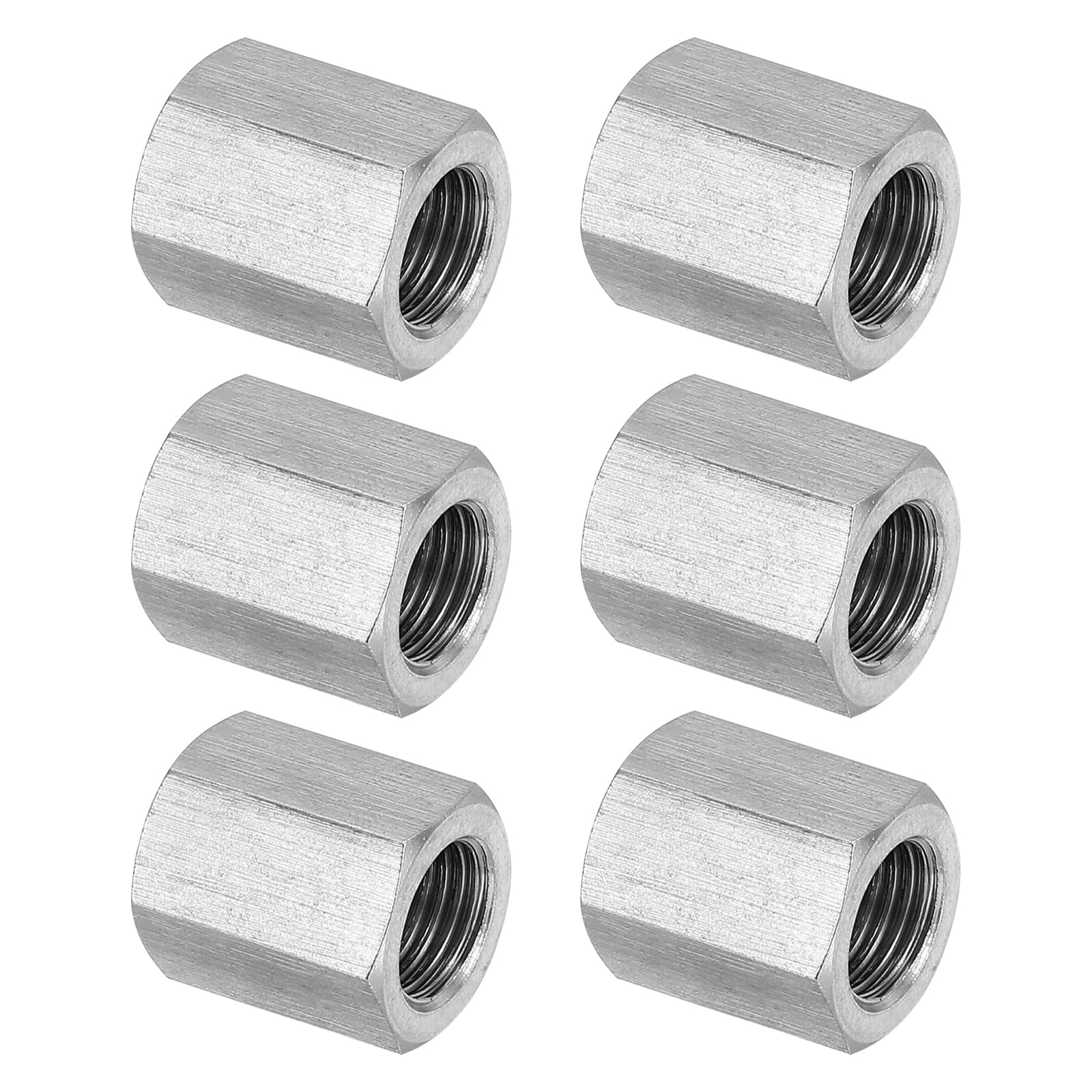 PATIKIL M12 x 1.25-Pitch 304 Stainless Steel Hex Coupling Nuts