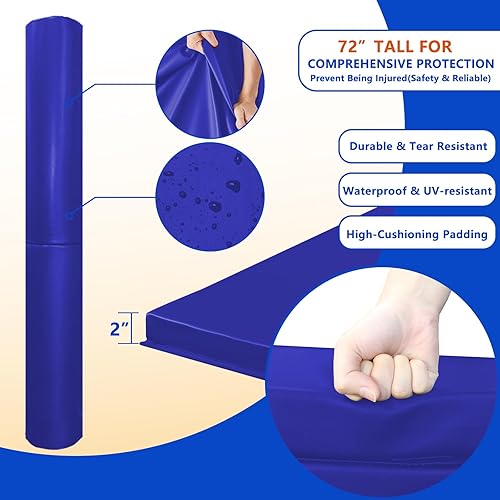 Vista 117 de Almohadilla de seguridad resistente para postes redondos de 3 a 5 pulgadas, impermeable y duradera, garaje, sótano, almohadilla de seguridad
