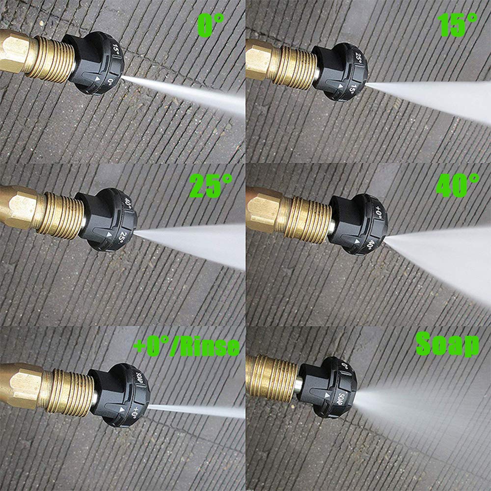 Stone Banks Pressure Washer Adjustable Spray Nozzle, 6 in 1 Quick