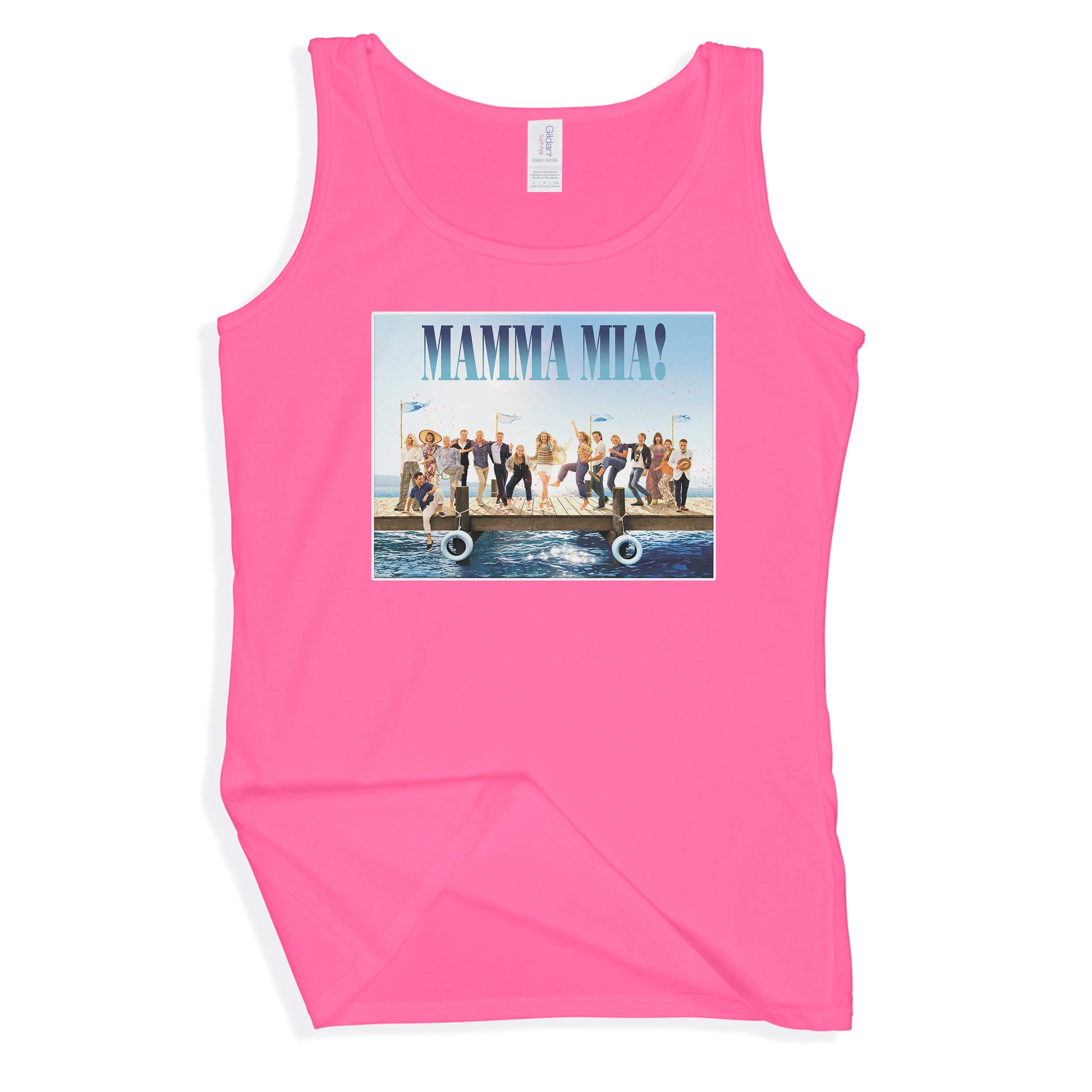 Smartypants Women's Pink Mamma Mia The Movie/Musical Inspired Girls Graphic Vest Top (, XX-Large)