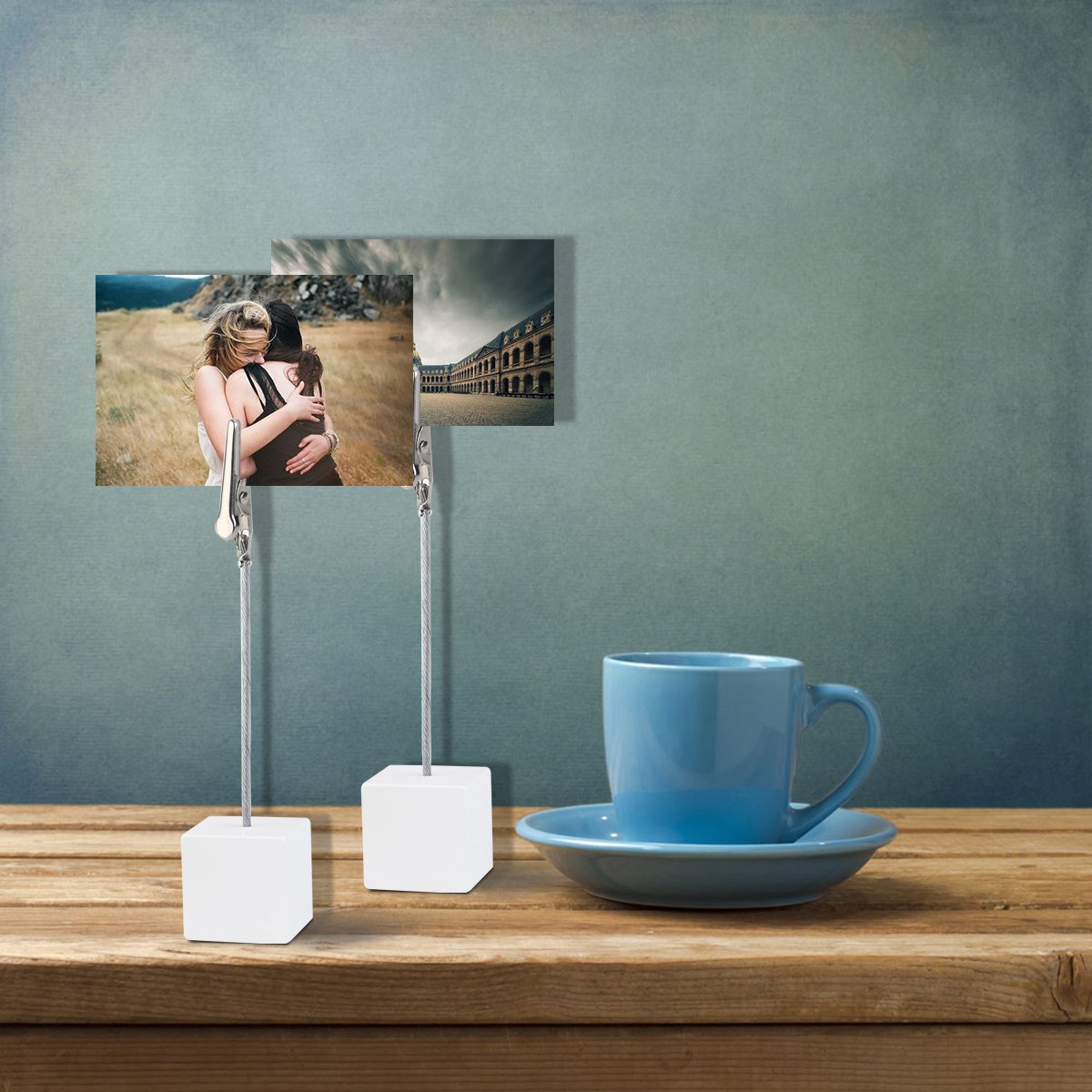 Supports Photos Mémo Clip Métal - Lot De 12 - Argenté - Pour Mariage/Événements